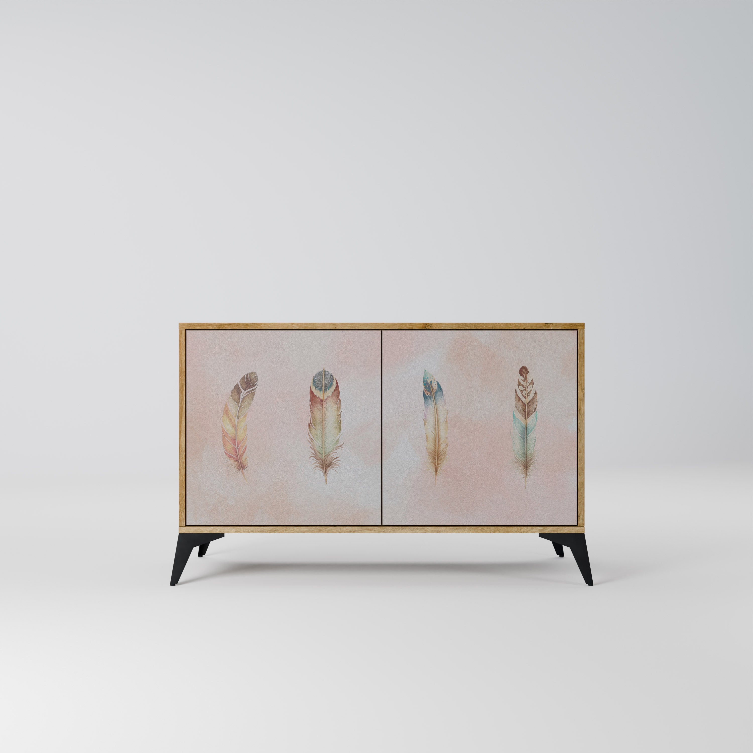 THE DELIQUESCE Sideboard mit 2 Türen in Eichenoptik