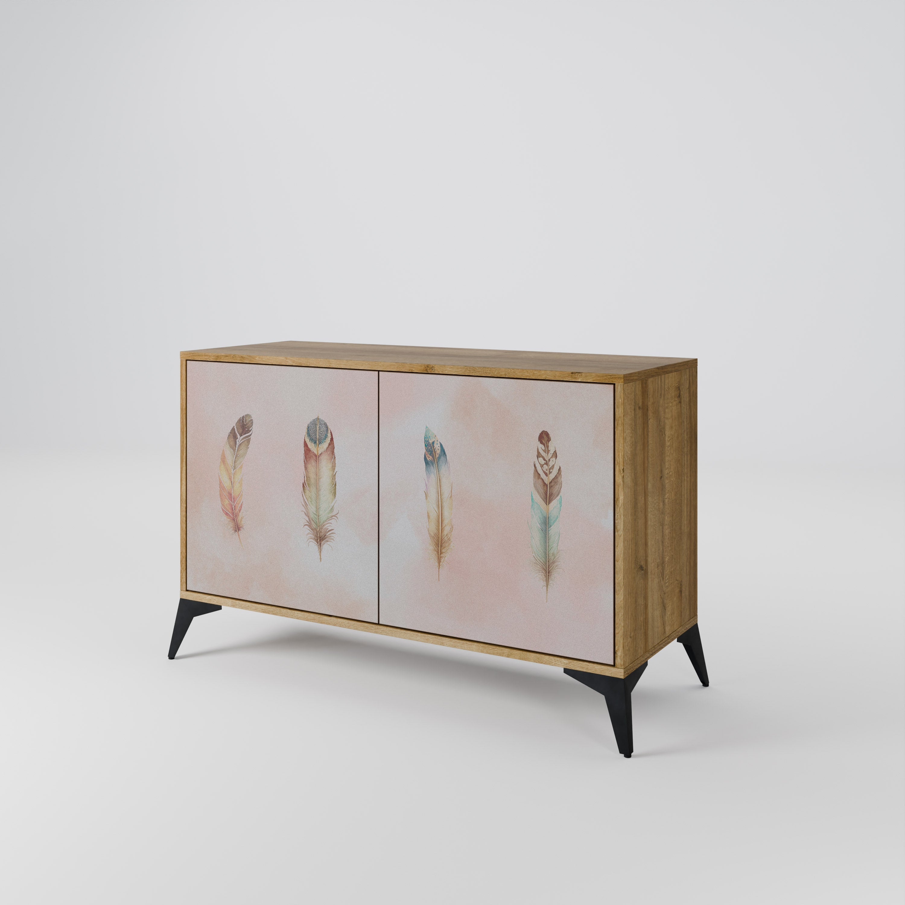 THE DELIQUESCE Sideboard mit 2 Türen in Eichenoptik