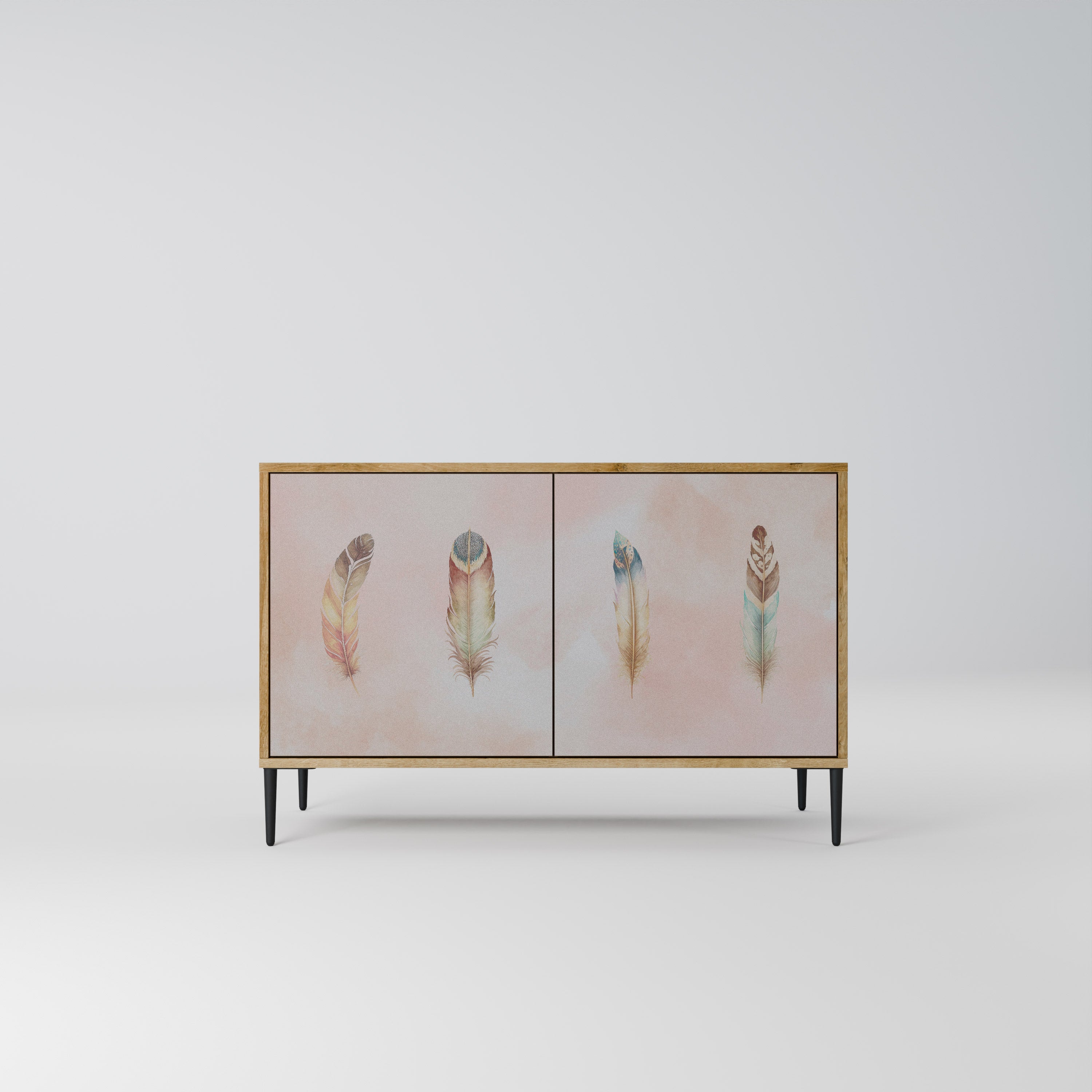 THE DELIQUESCE Sideboard mit 2 Türen in Eichenoptik