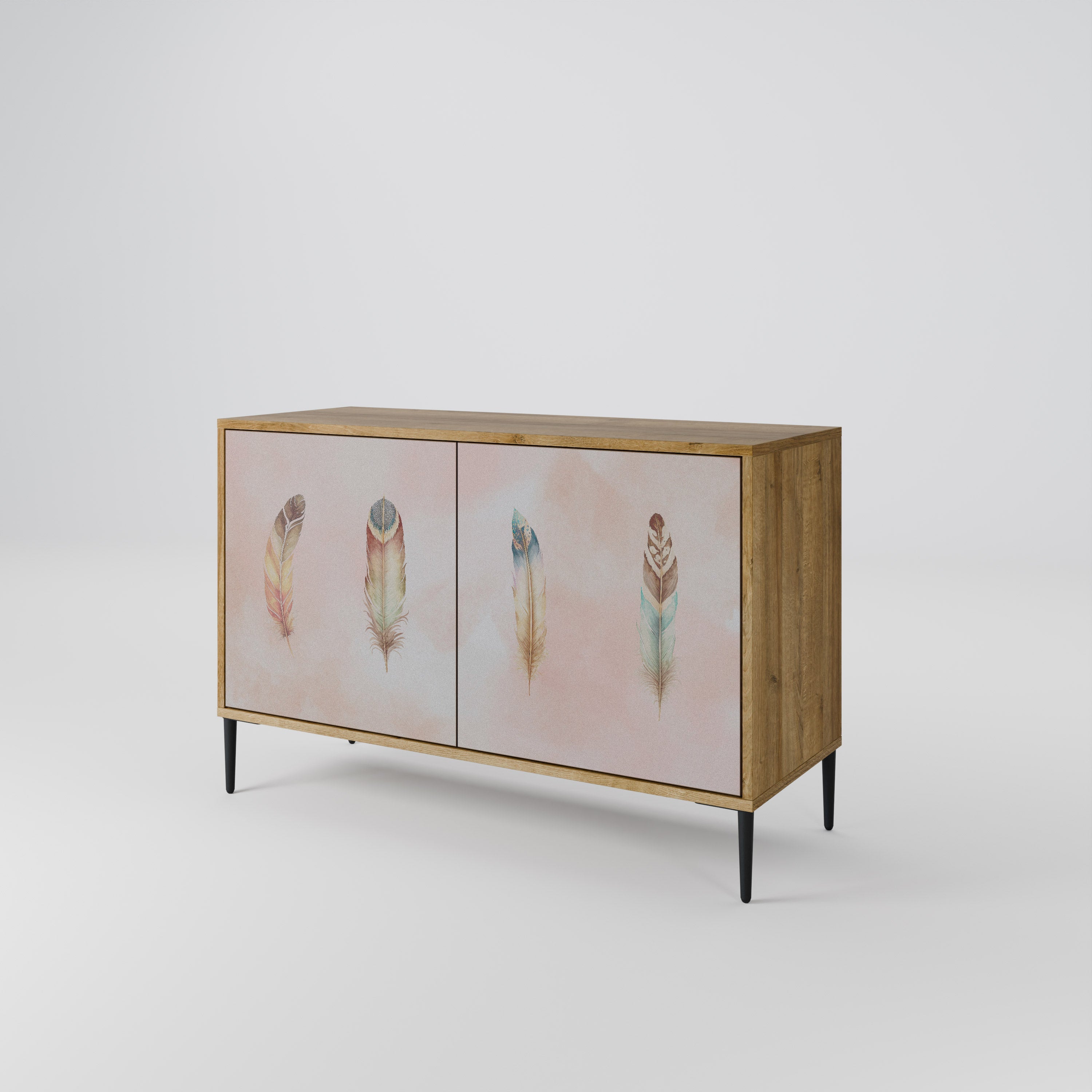 THE DELIQUESCE Sideboard mit 2 Türen in Eichenoptik