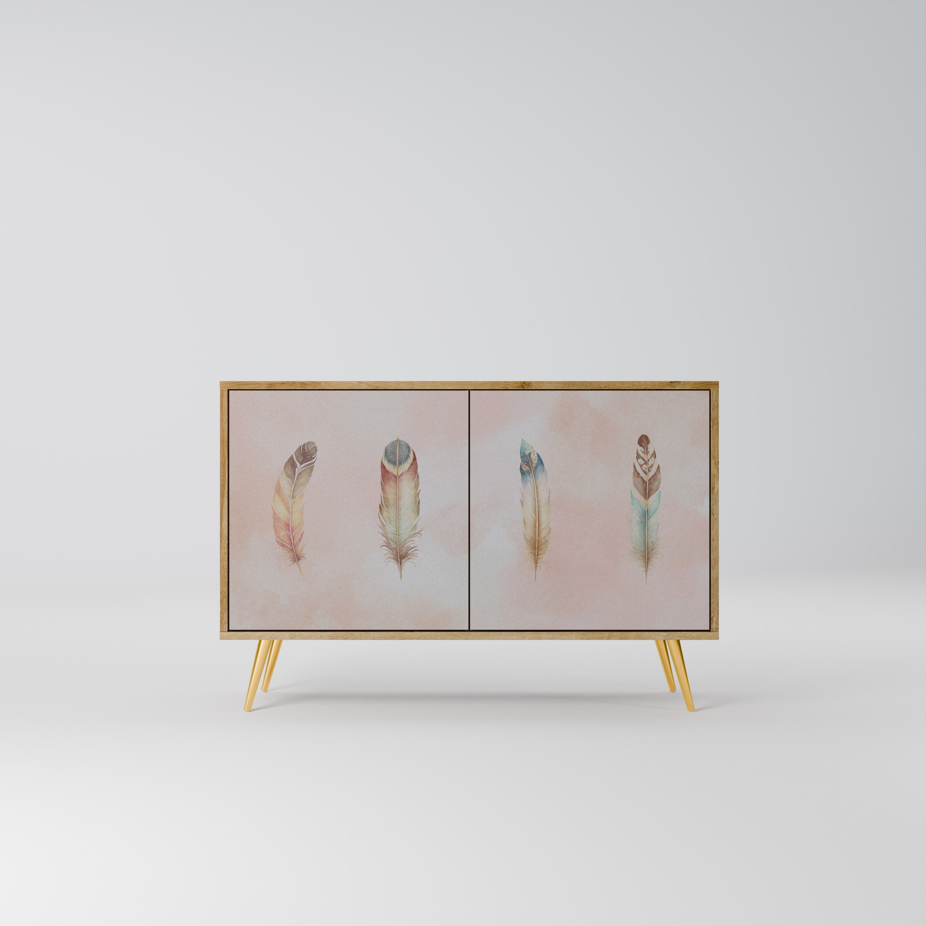THE DELIQUESCE Sideboard mit 2 Türen in Eichenoptik