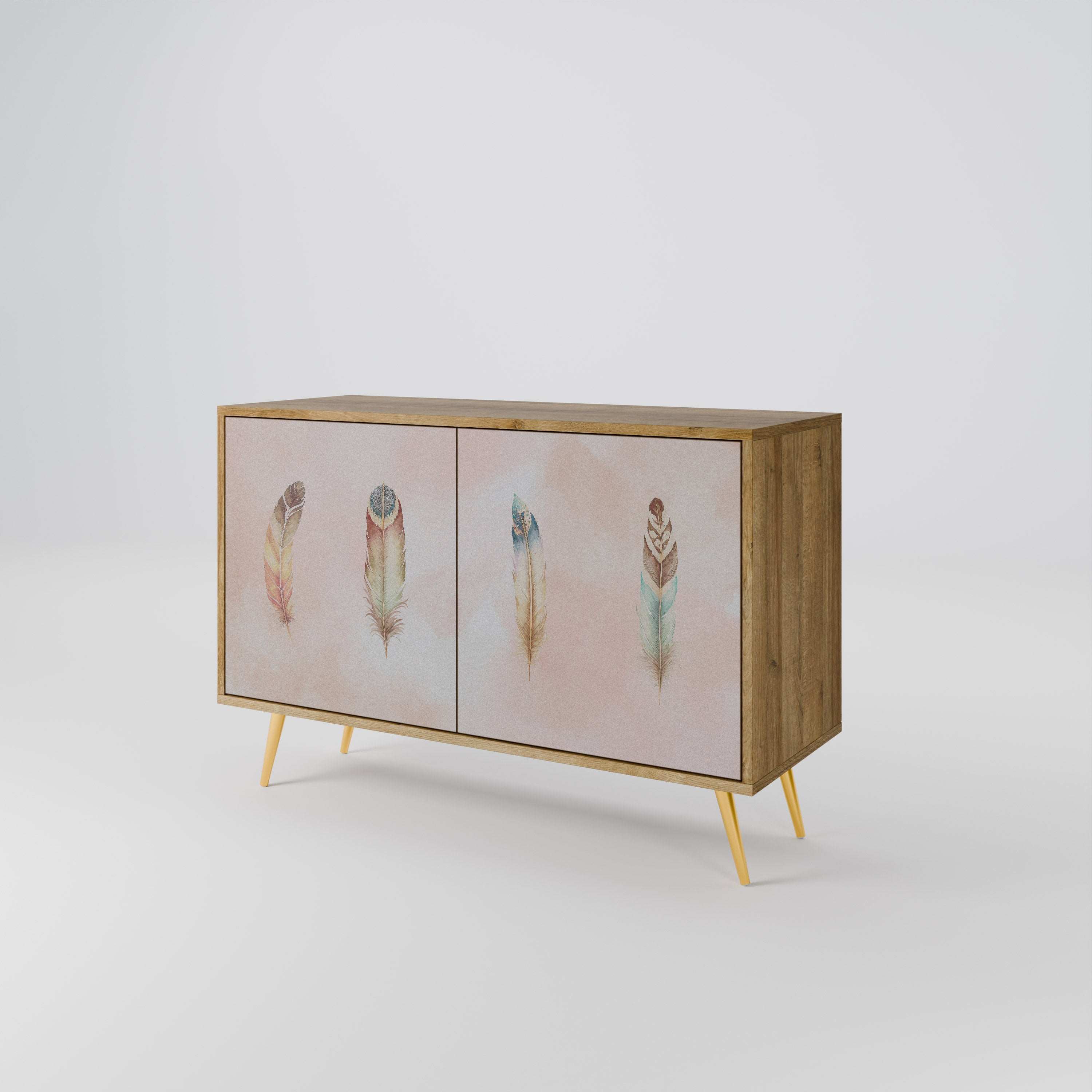 THE DELIQUESCE Sideboard mit 2 Türen in Eichenoptik