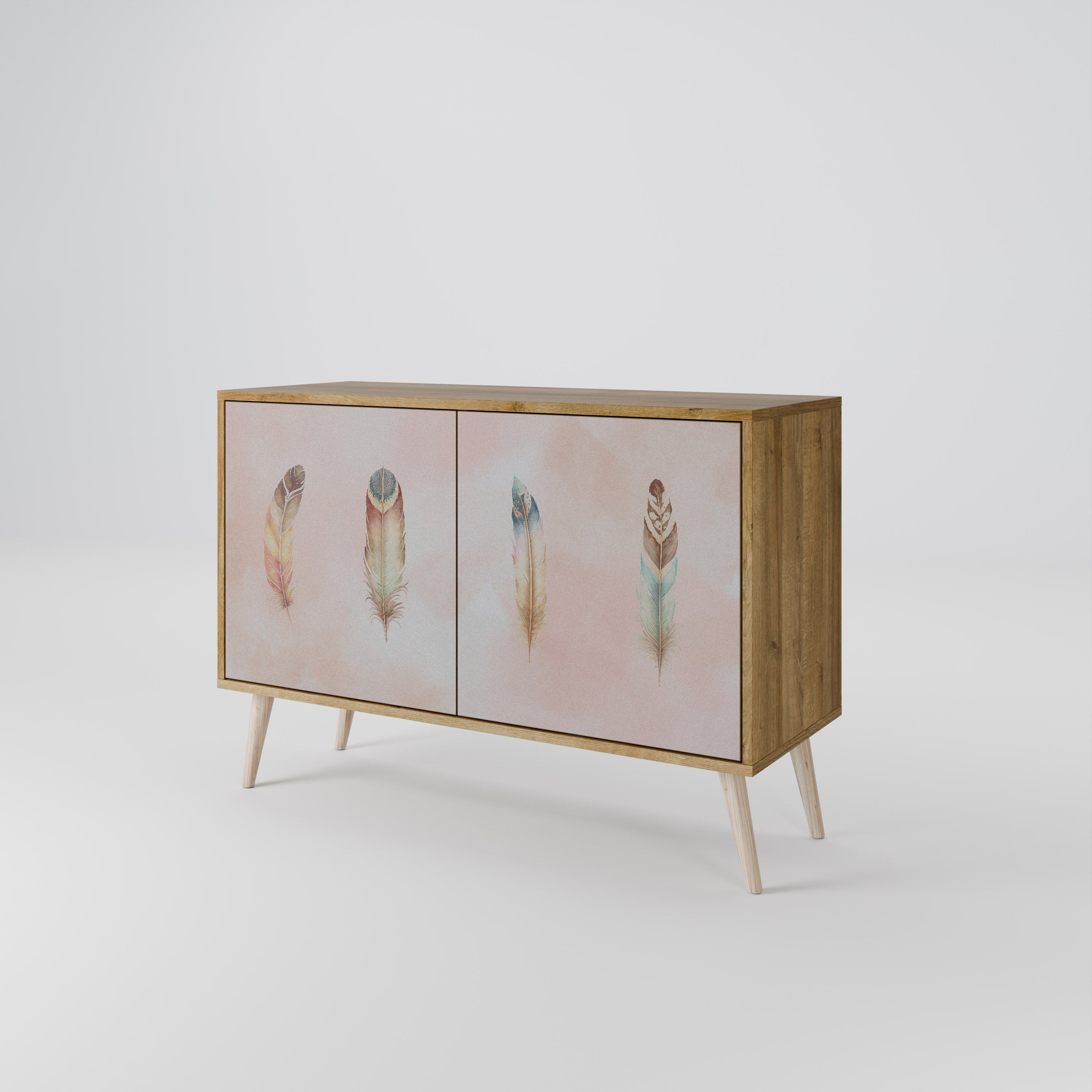 THE DELIQUESCE Sideboard mit 2 Türen in Eichenoptik