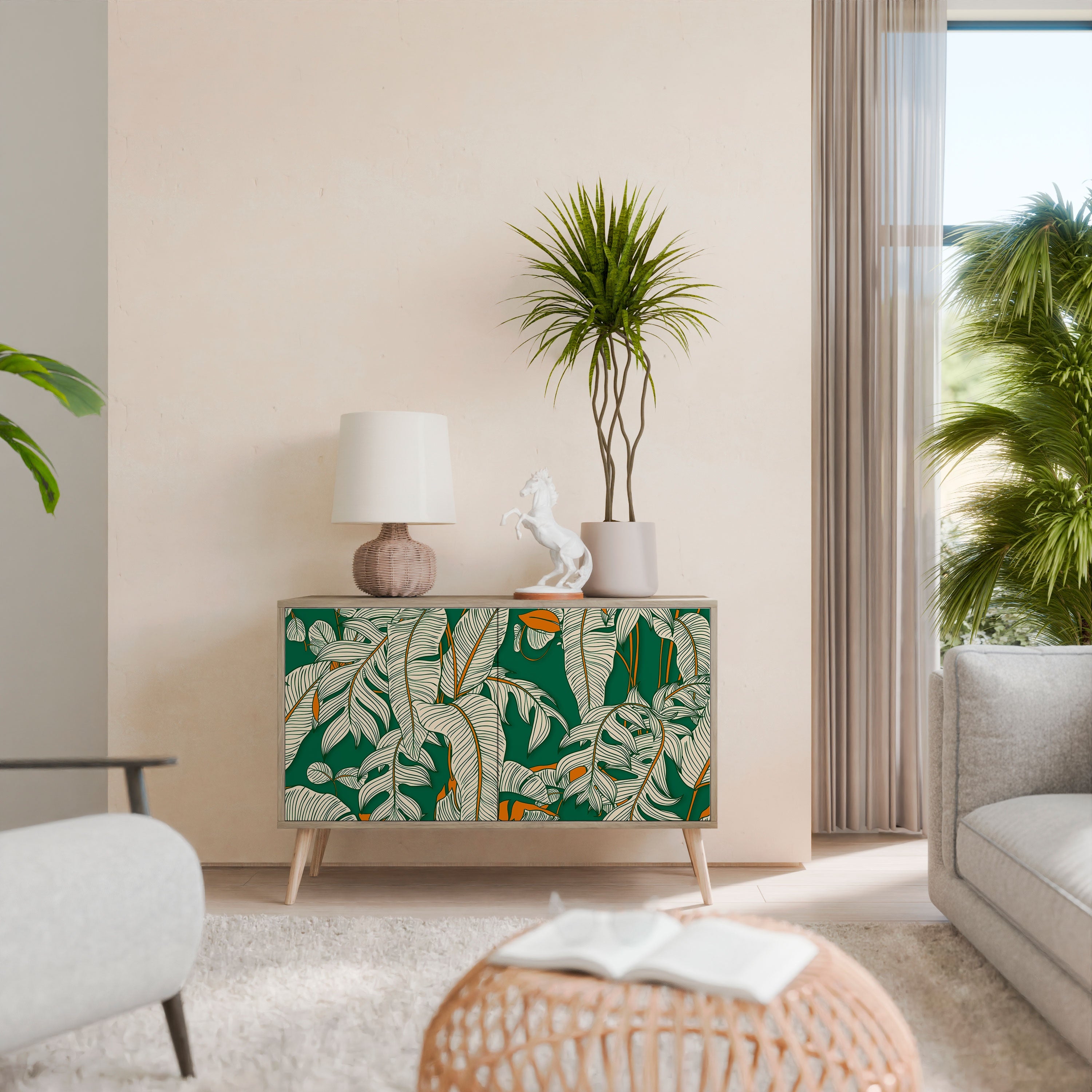 VERDANT PLEASURES Sideboard mit 2 Türen in Eichenoptik