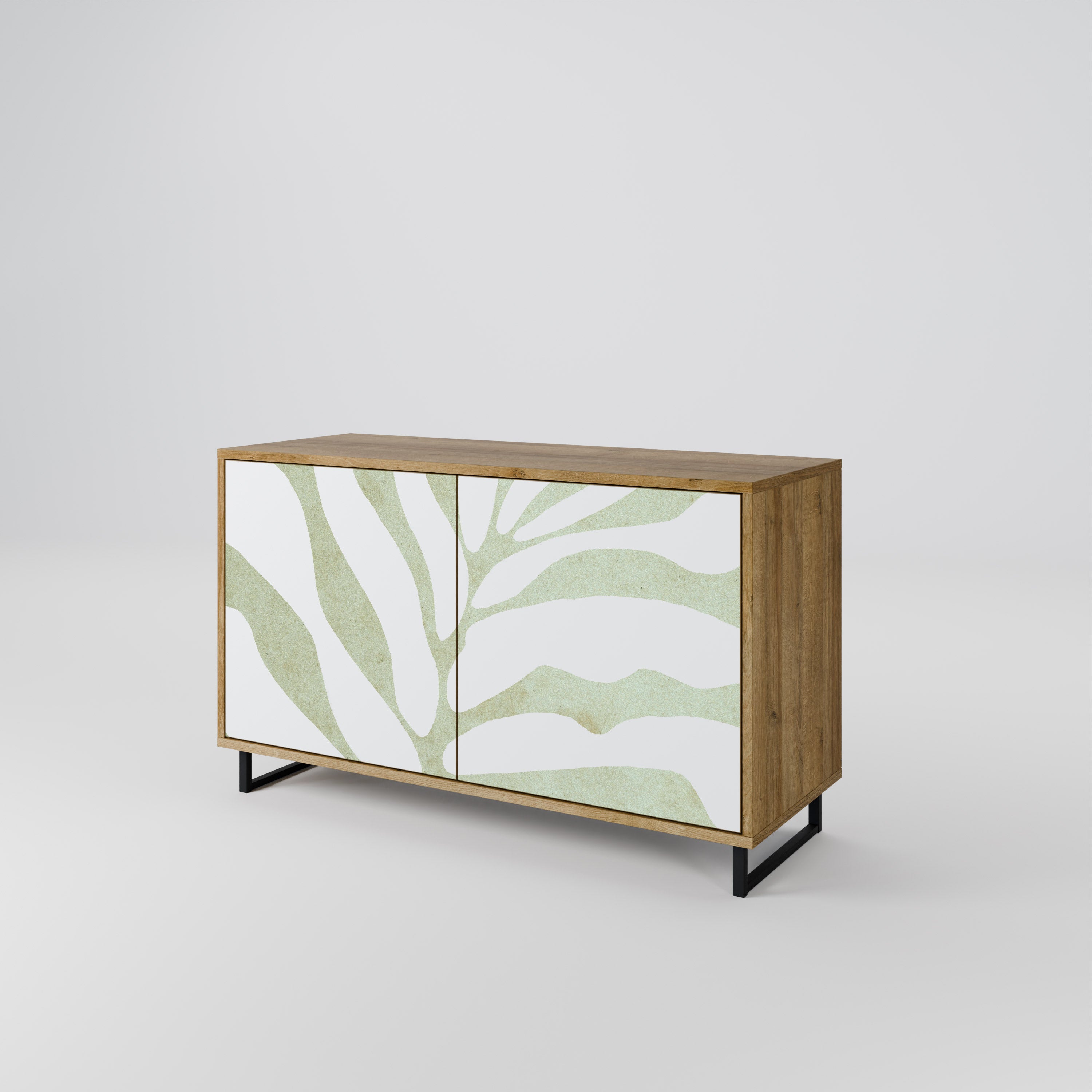 BOTANICAL SPARK Sideboard mit 2 Türen in Eichenoptik