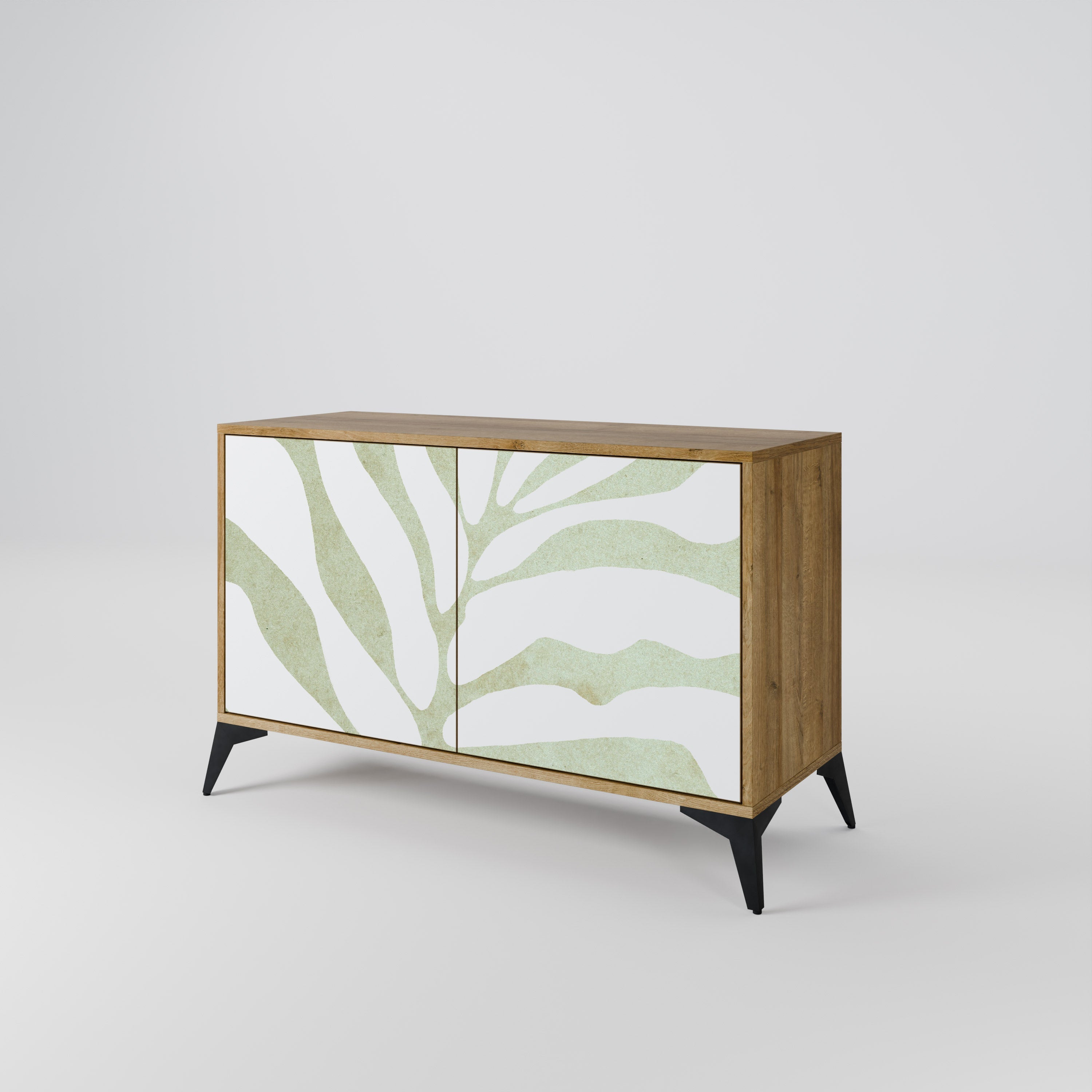 BOTANICAL SPARK Sideboard mit 2 Türen in Eichenoptik