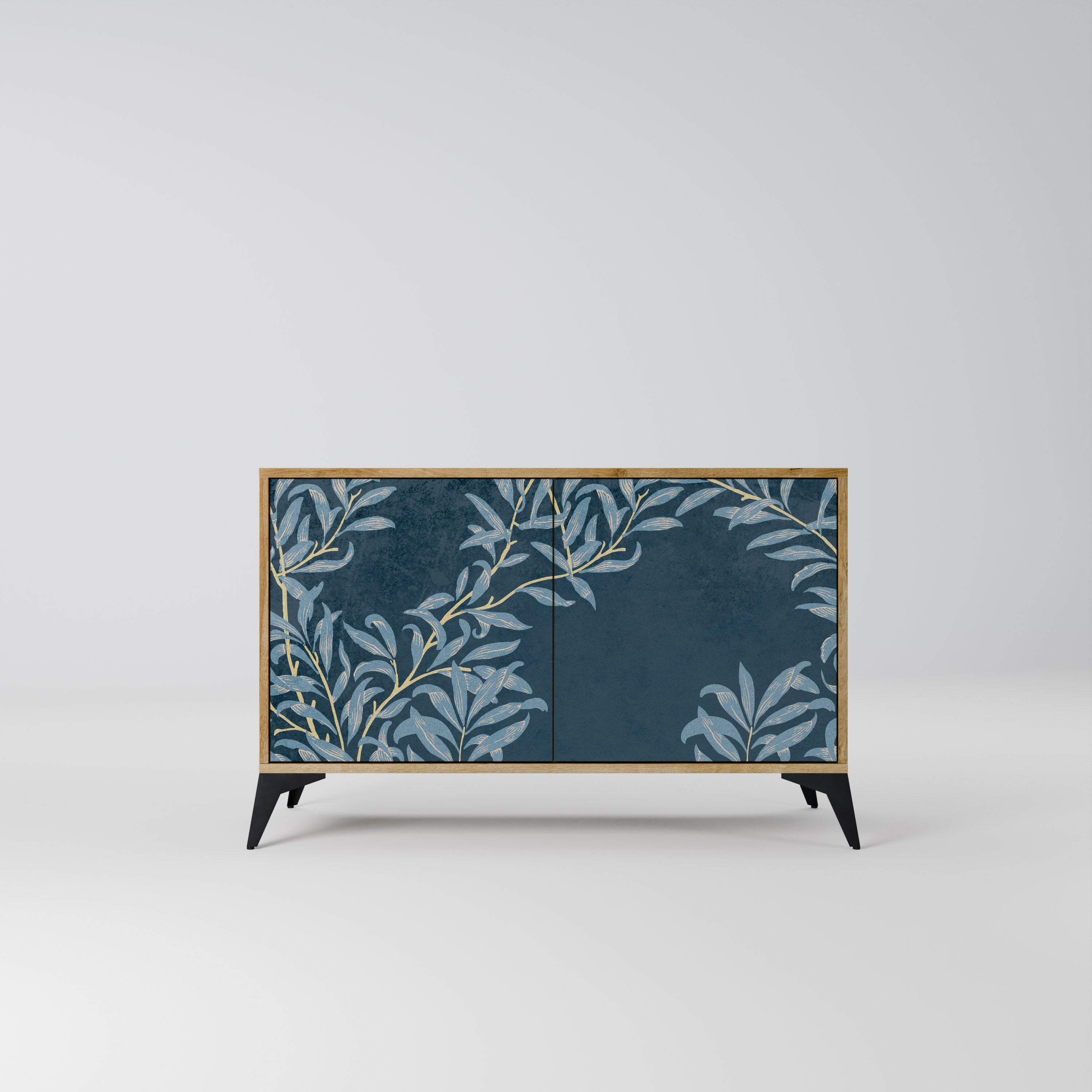 BLUE LEAVES Sideboard mit 2 Türen in Eichenoptik