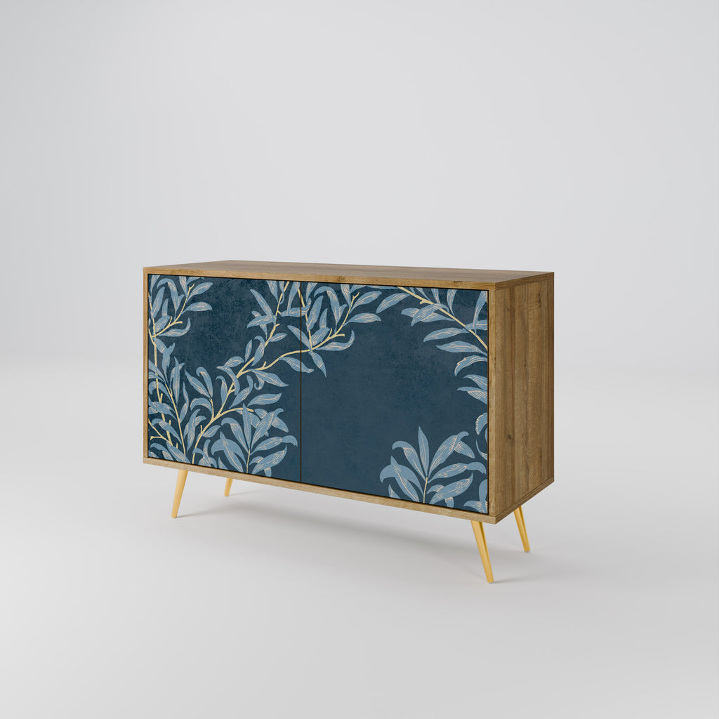 BLUE LEAVES Sideboard mit 2 Türen in Eichenoptik
