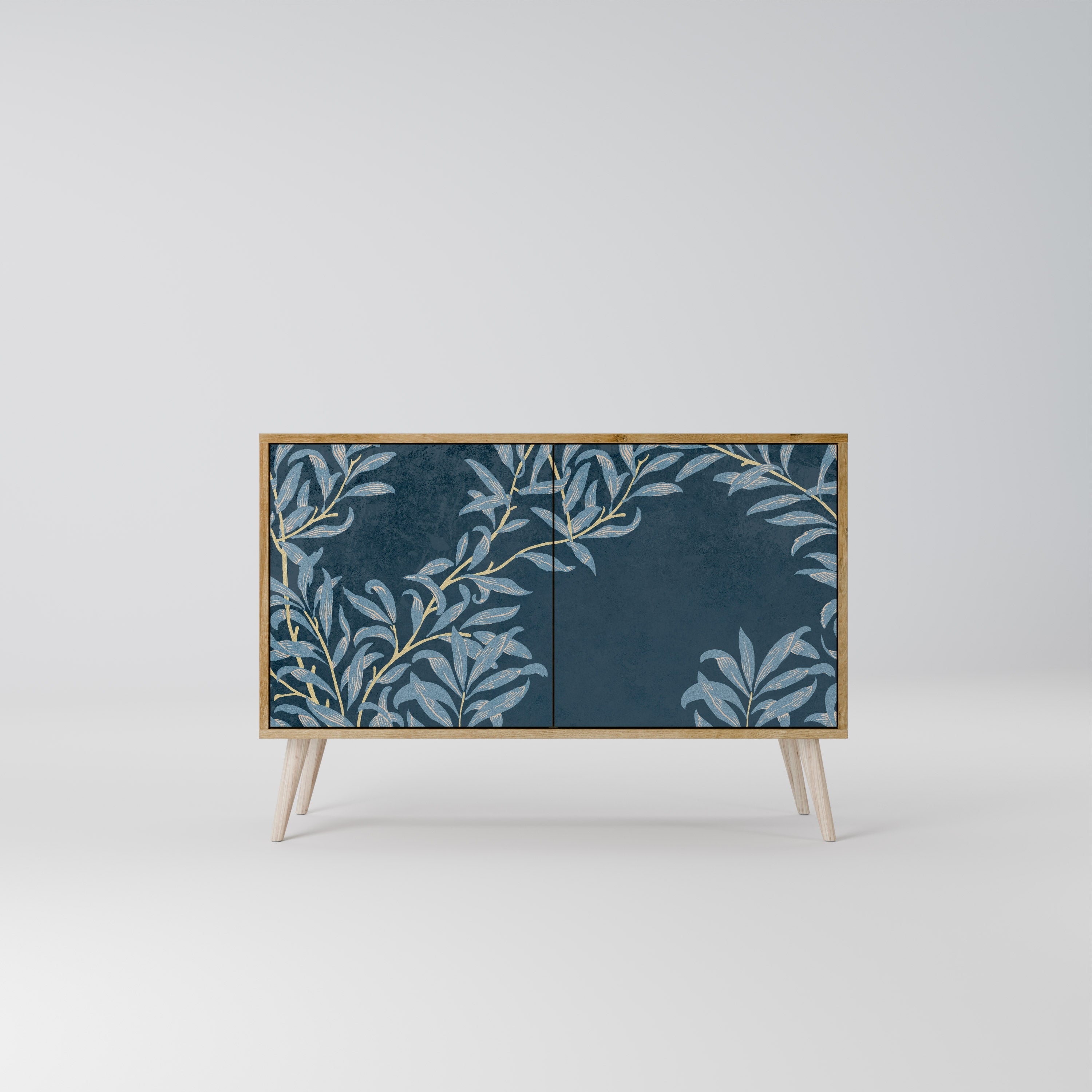 BLUE LEAVES Sideboard mit 2 Türen in Eichenoptik
