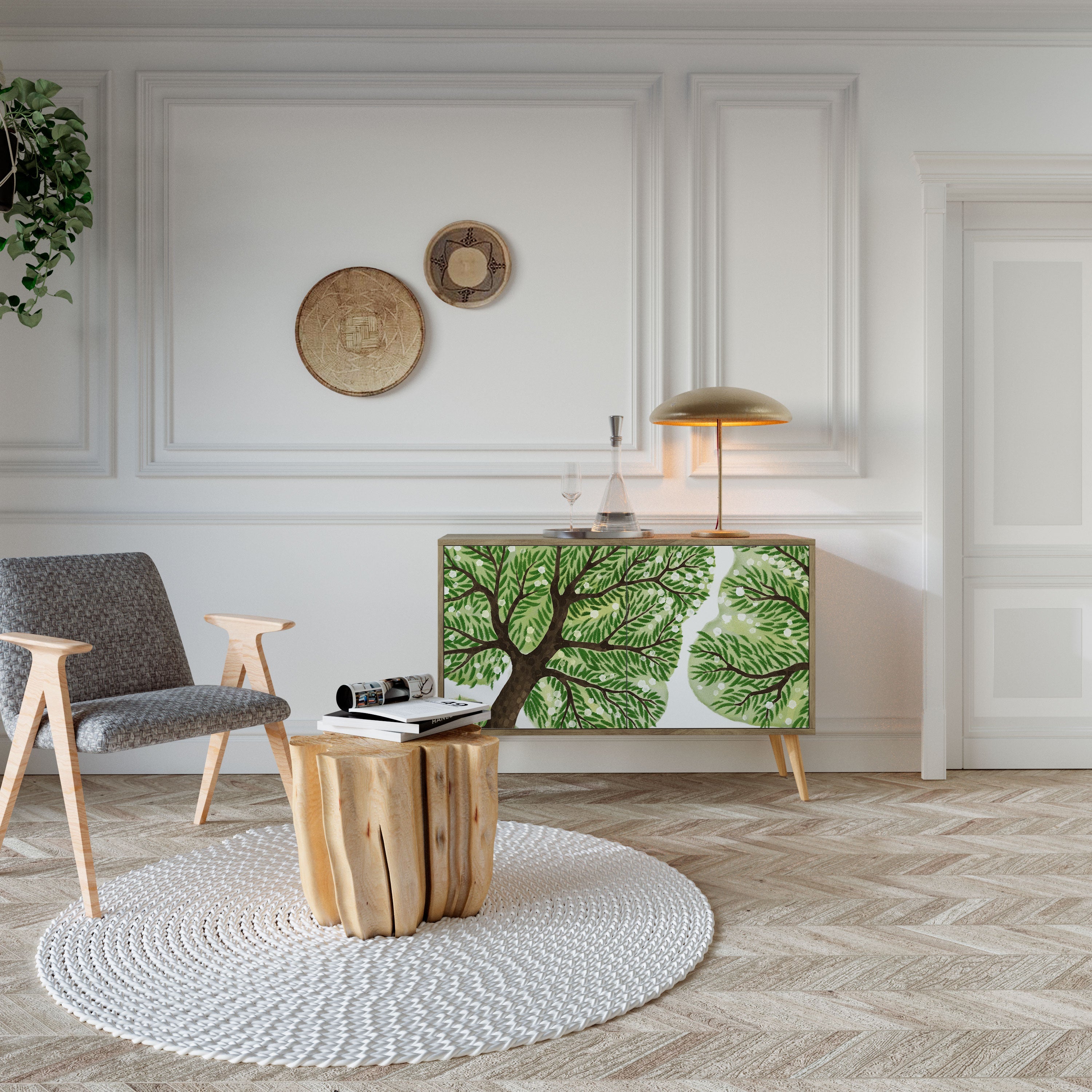 WILDERNESS DASH Sideboard mit 2 Türen in Eichenoptik