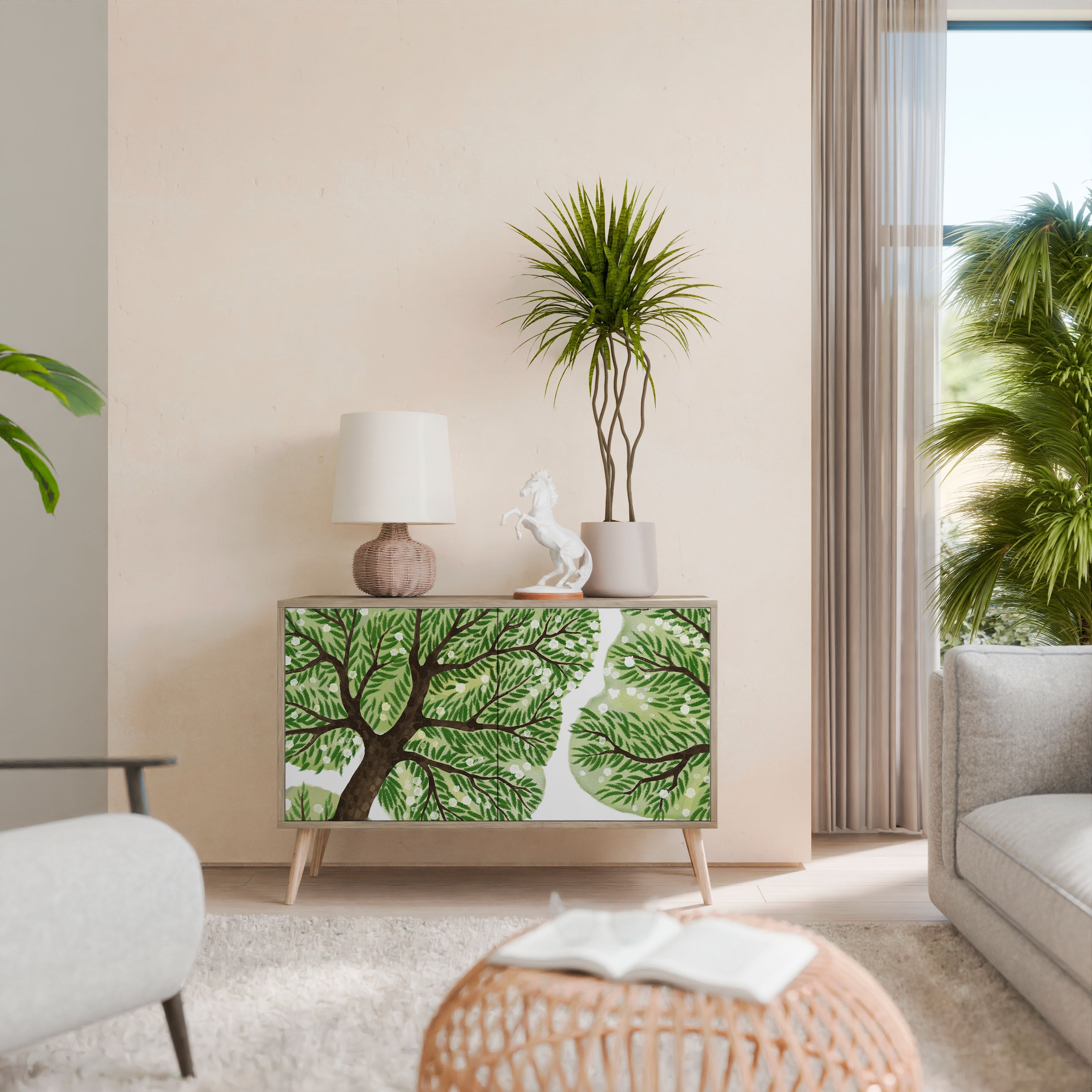 WILDERNESS DASH Sideboard mit 2 Türen in Eichenoptik