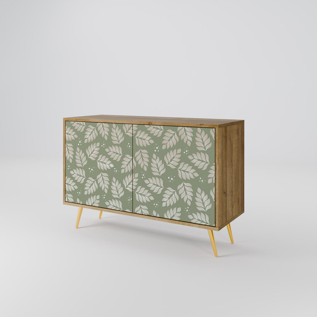 LEAVES ON GREEN Sideboard mit 2 Türen in Eichenoptik