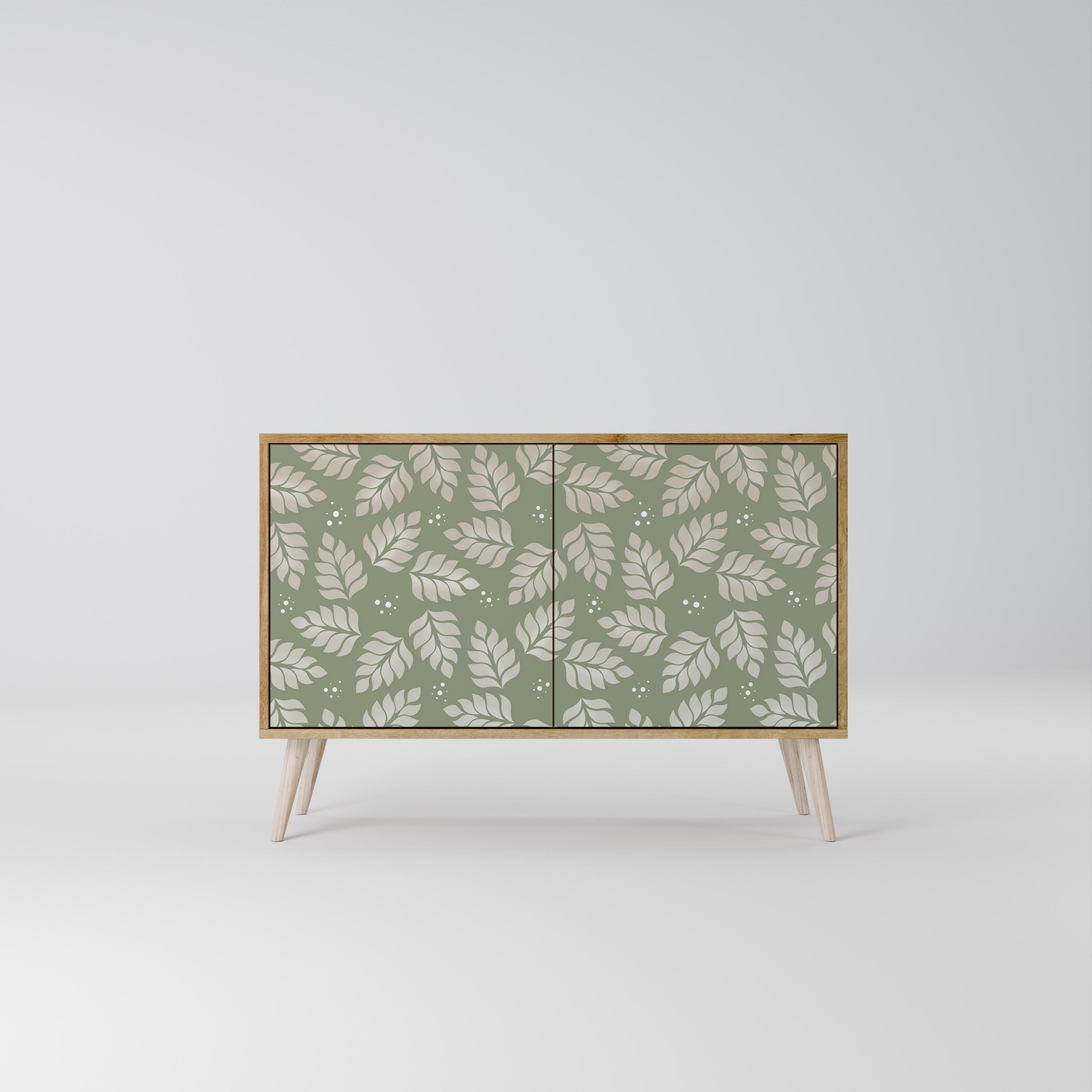 LEAVES ON GREEN Sideboard mit 2 Türen in Eichenoptik