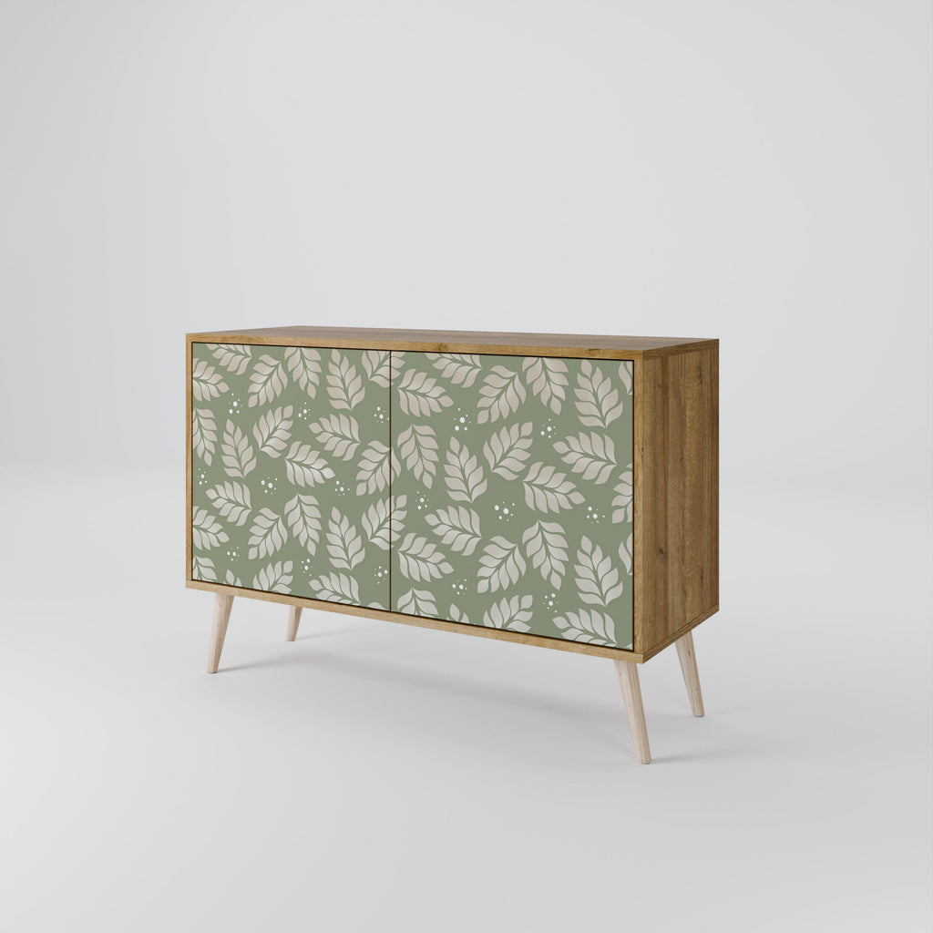 LEAVES ON GREEN Sideboard mit 2 Türen in Eichenoptik