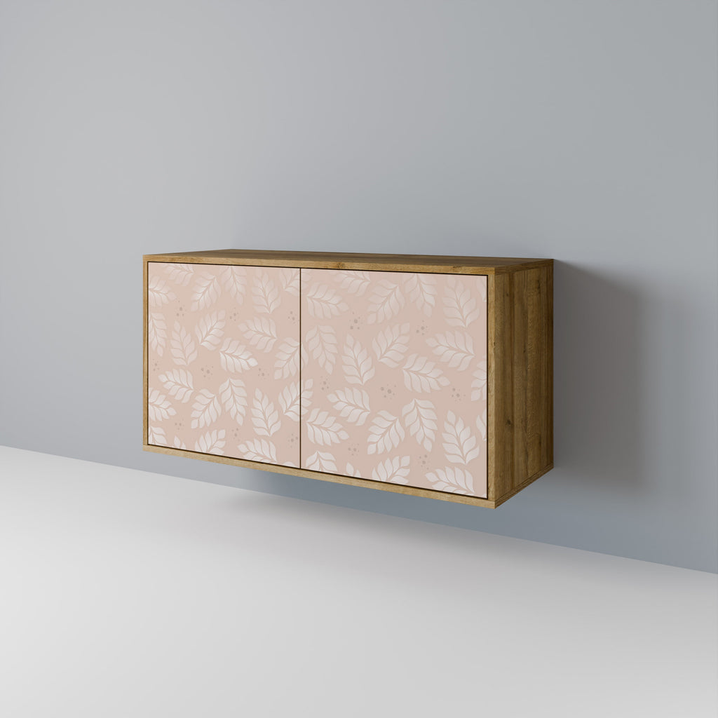 LEAVES ON BEIGE Sideboard mit 2 Türen in Eichenoptik
