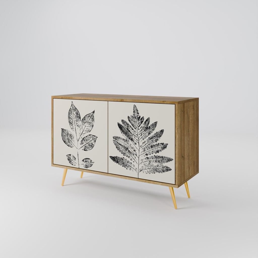 LEAFY STAMPS Sideboard mit 2 Türen in Eichenoptik