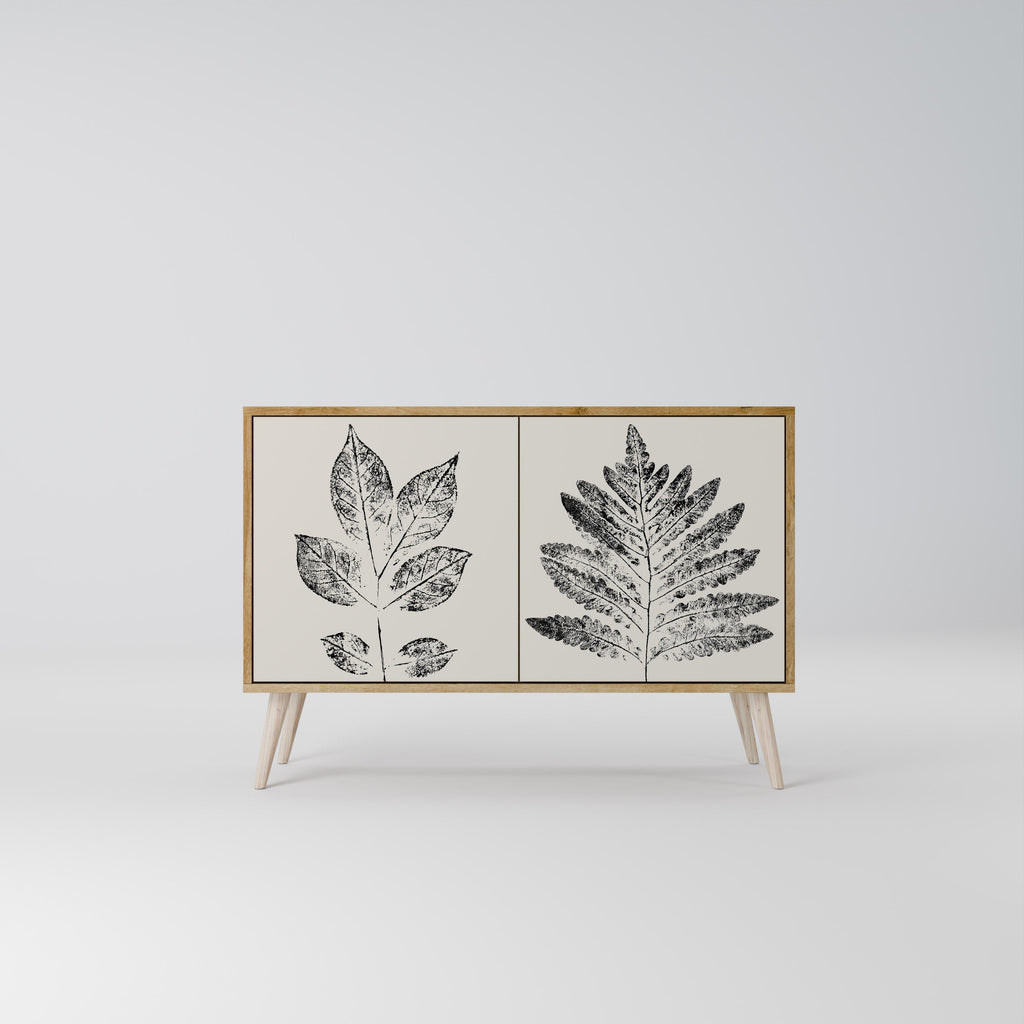 LEAFY STAMPS Sideboard mit 2 Türen in Eichenoptik