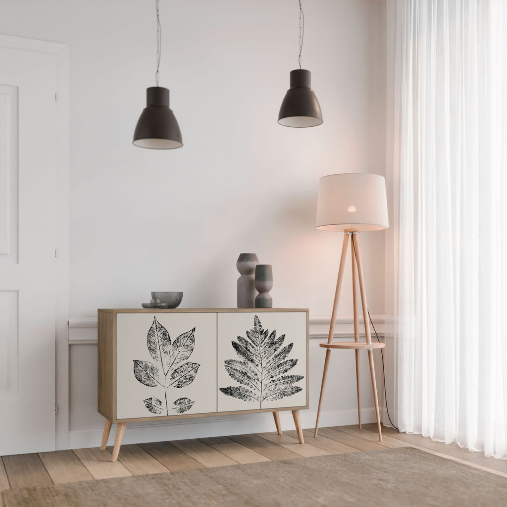 LEAFY STAMPS Sideboard mit 2 Türen in Eichenoptik