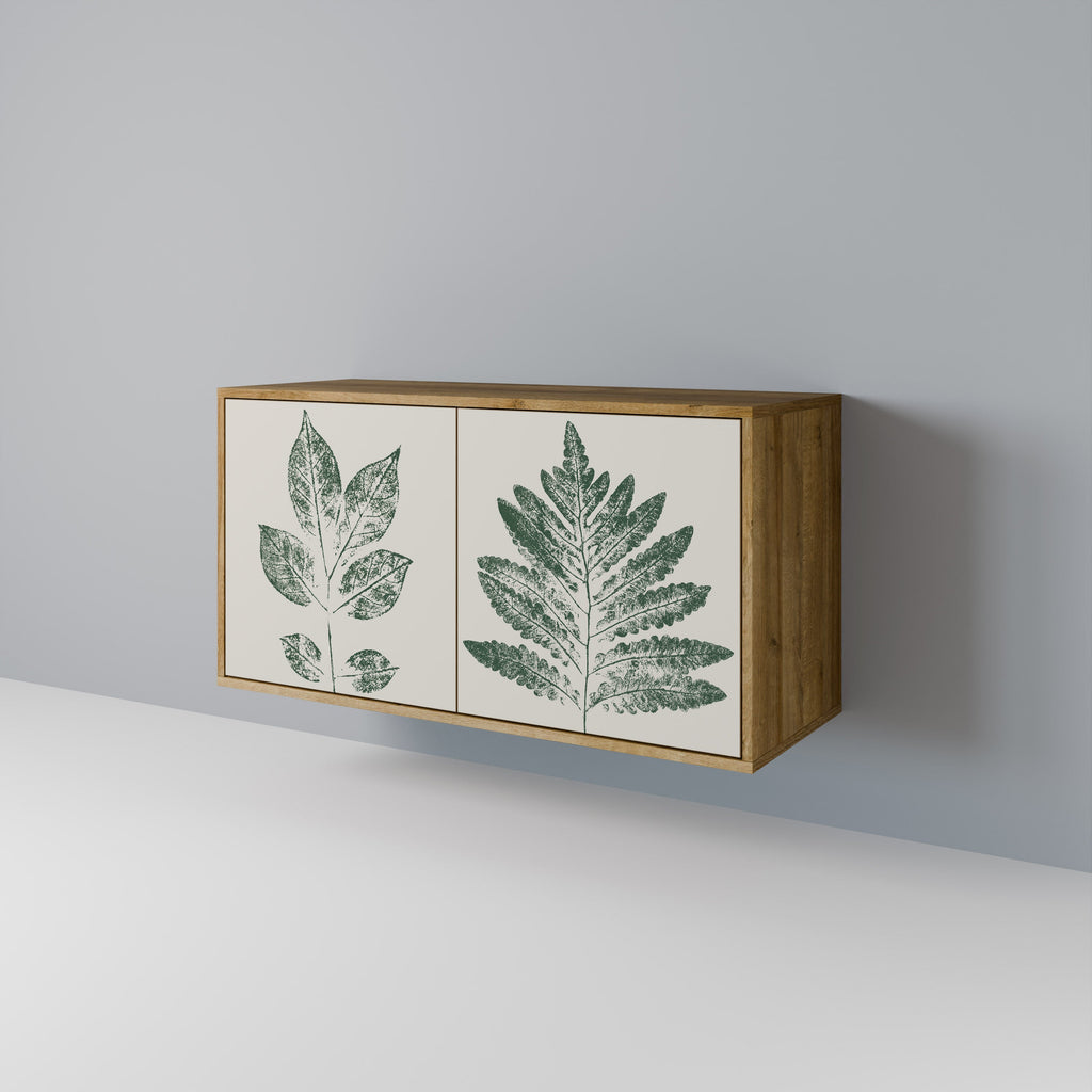 GREEN LEAFY STAMPS Sideboard mit 2 Türen in Eichenoptik