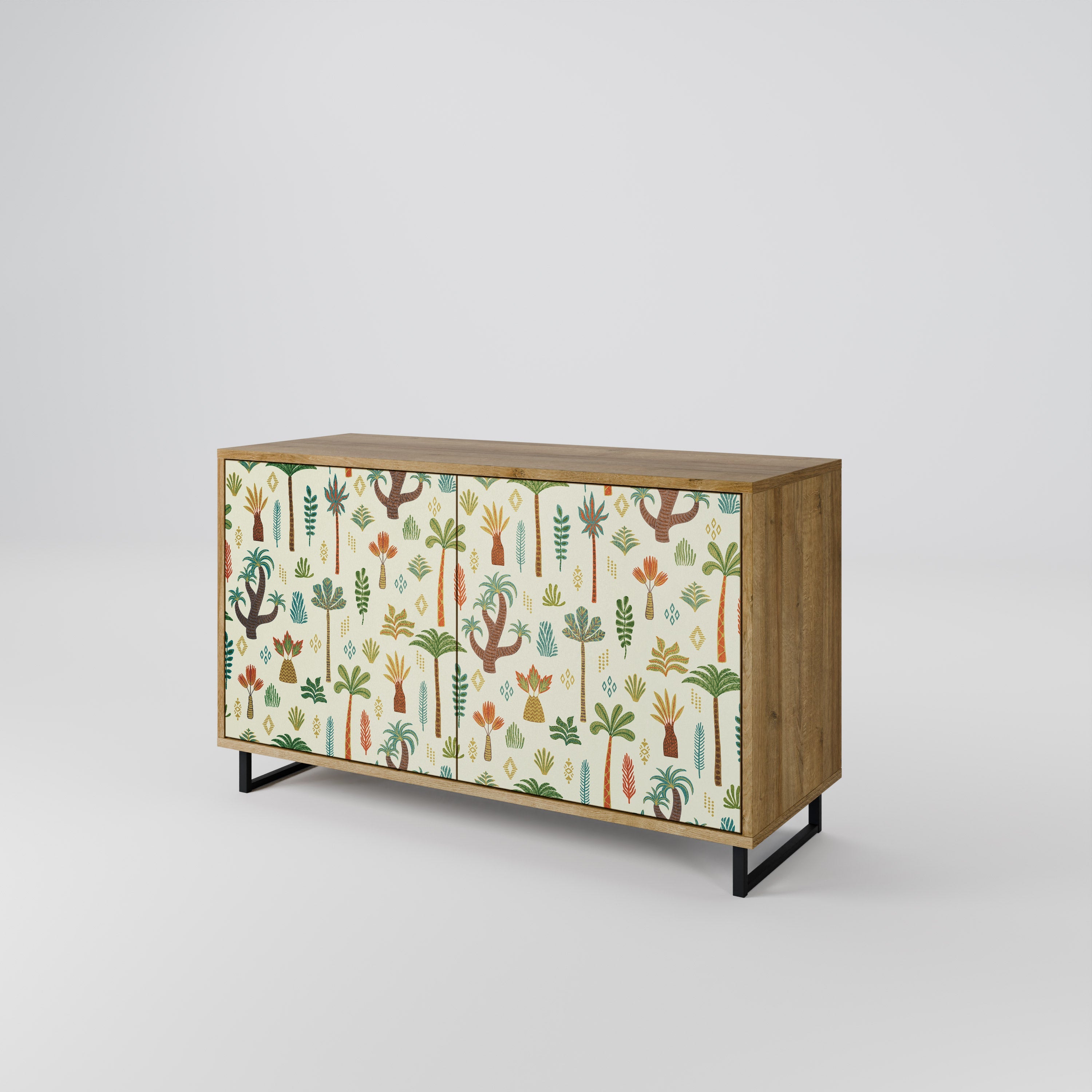 PALM SPRING Sideboard mit 2 Türen in Eichenoptik