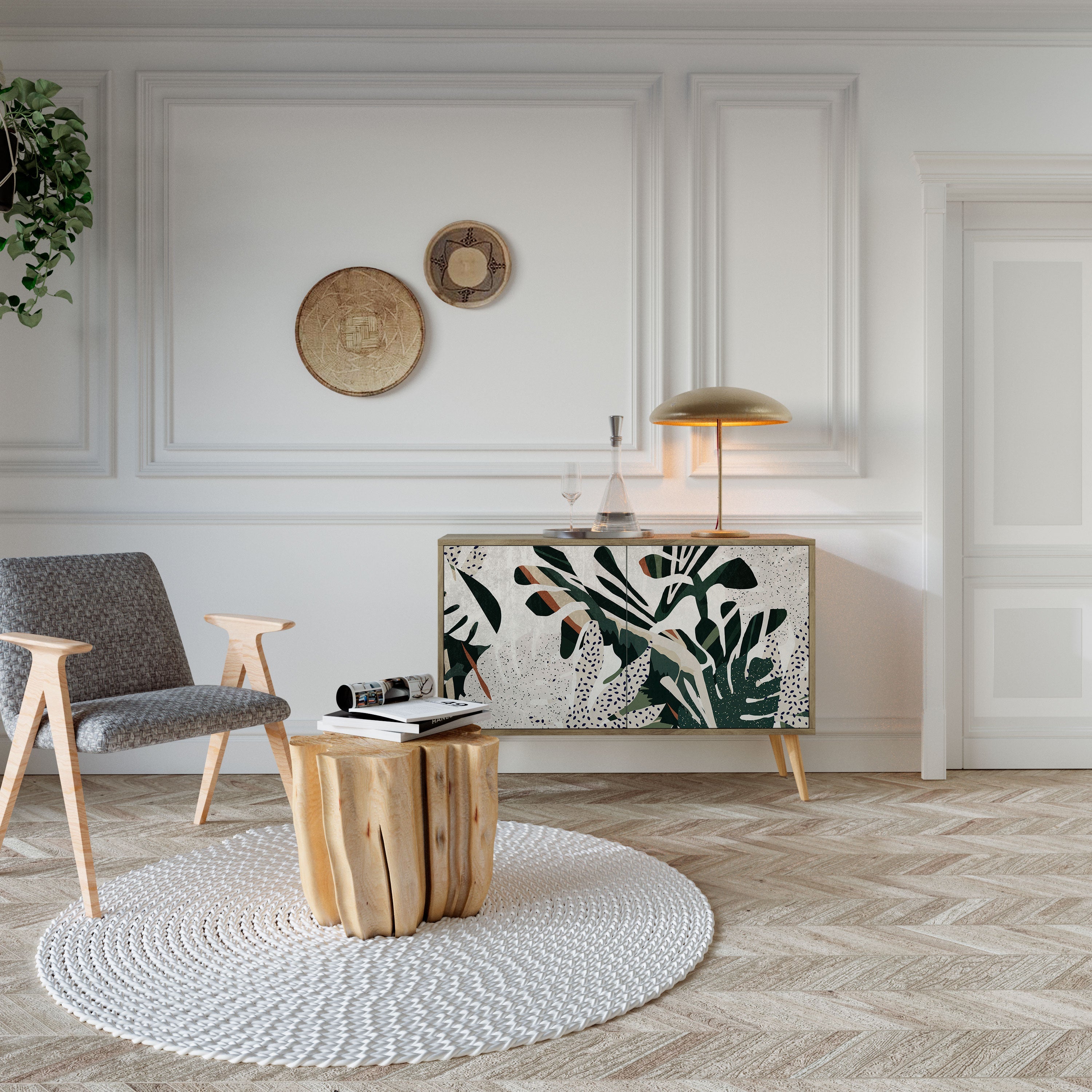 VERDURE FORMATION Sideboard mit 2 Türen in Eichenoptik