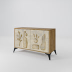 SAND SCULPTURES 2-Door Sideboard in Oak Effect