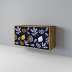 CITRUS BLACK AND WHITE 2-Door Sideboard in Oak Effect