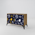 CITRUS BLACK AND WHITE 2-Door Sideboard in Oak Effect