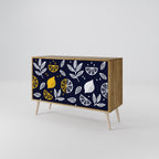 CITRUS BLACK AND WHITE 2-Door Sideboard in Oak Effect