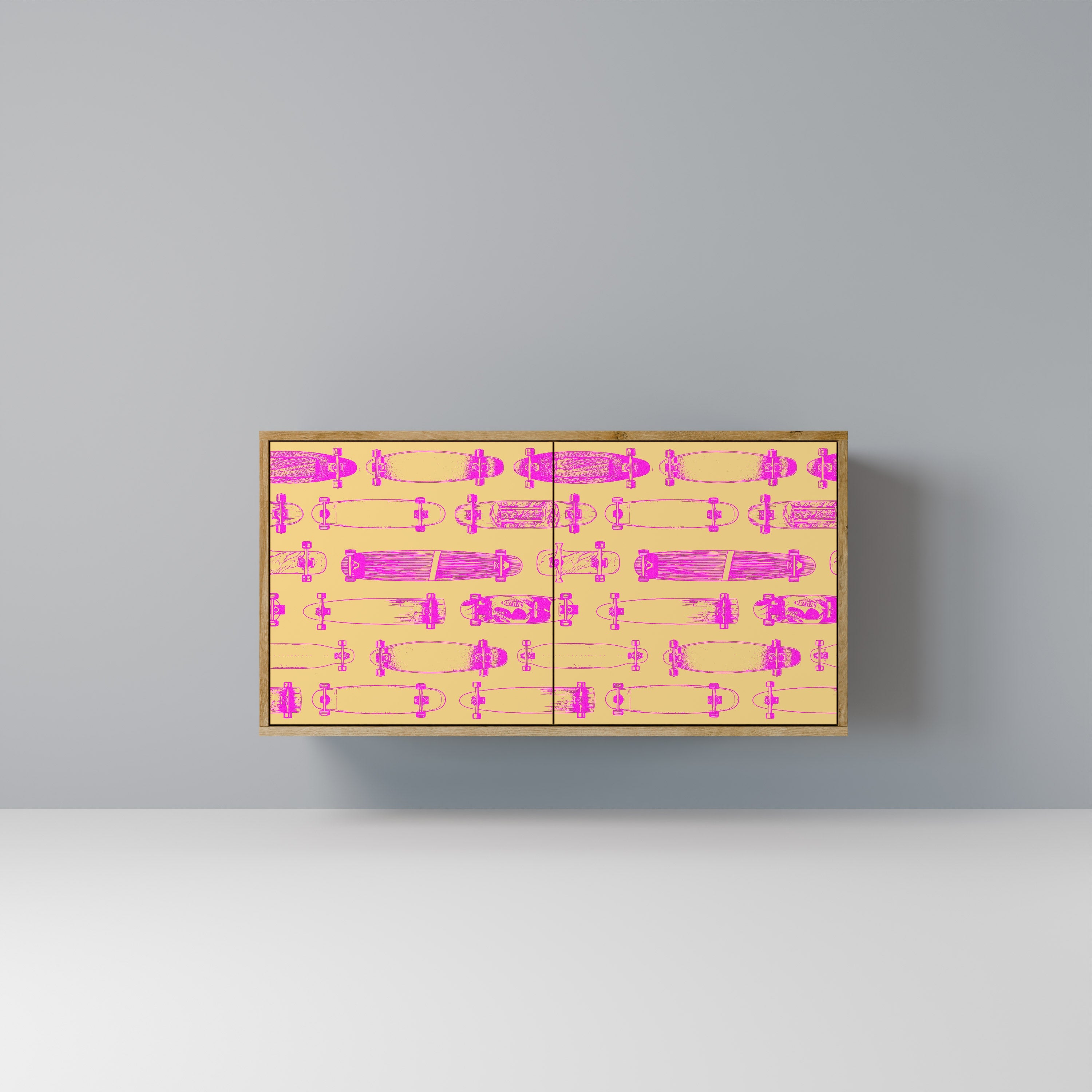 SKATEBOARD ARTISTRY Sideboard mit 2 Türen in Eichenoptik