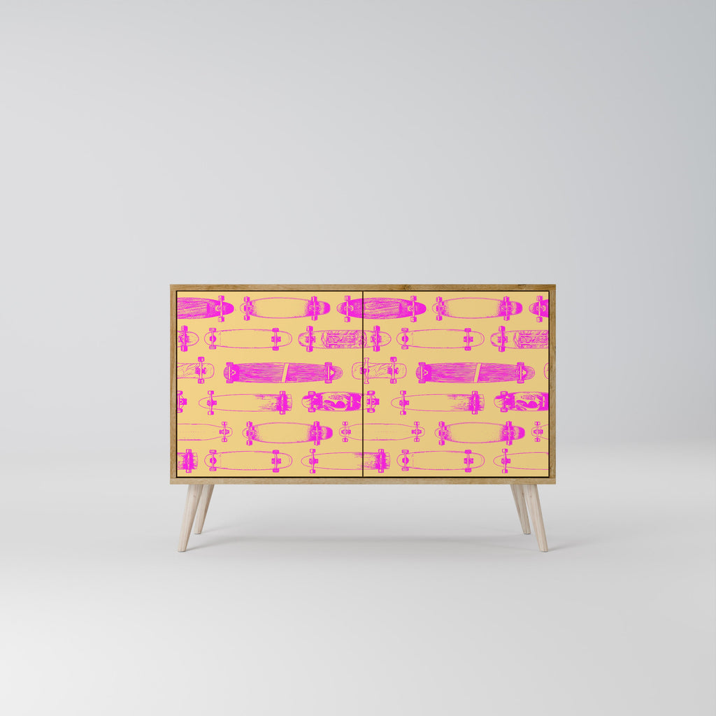 SKATEBOARD ARTISTRY Sideboard mit 2 Türen in Eichenoptik