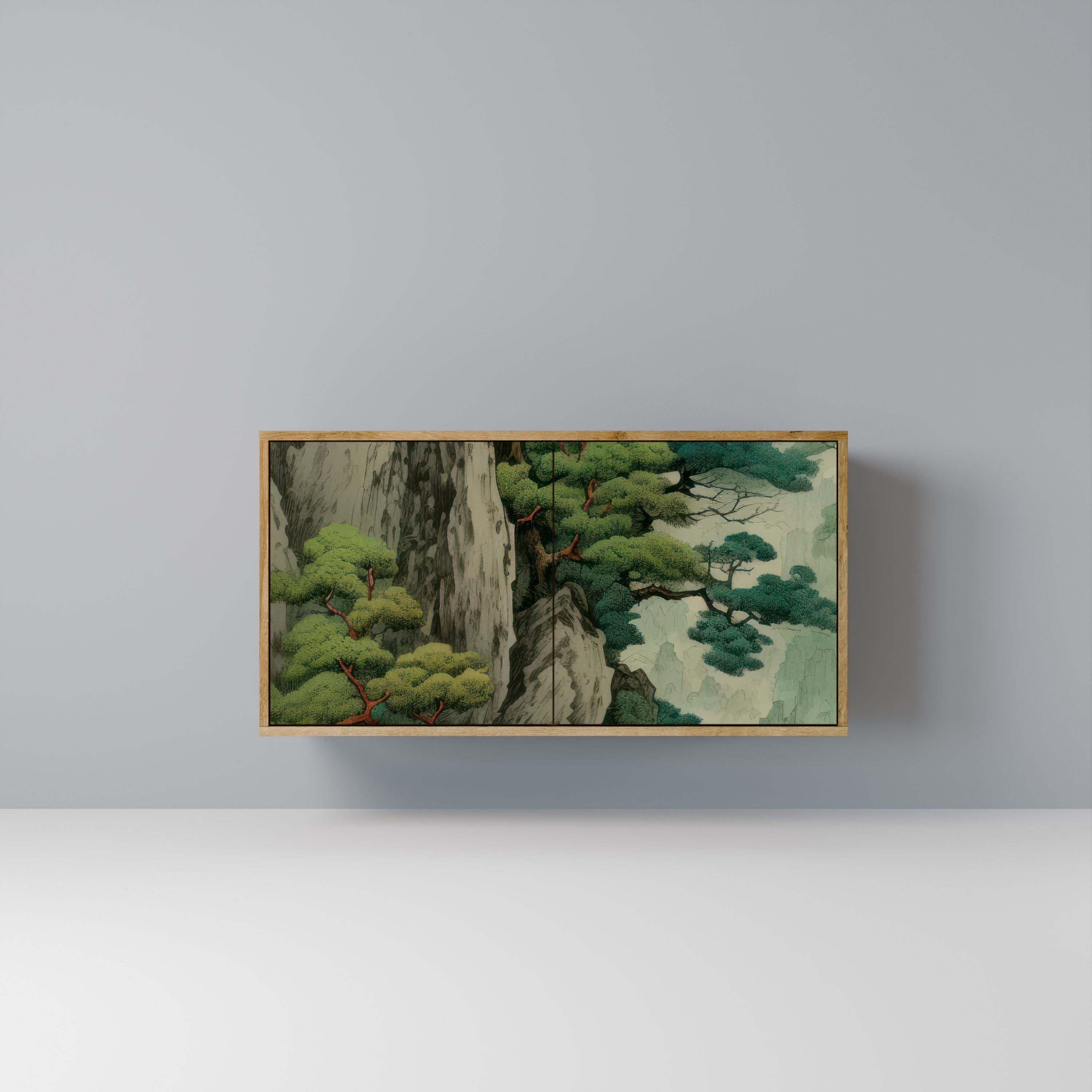 VERDURE ABYSS Sideboard mit 2 Türen in Eichenoptik