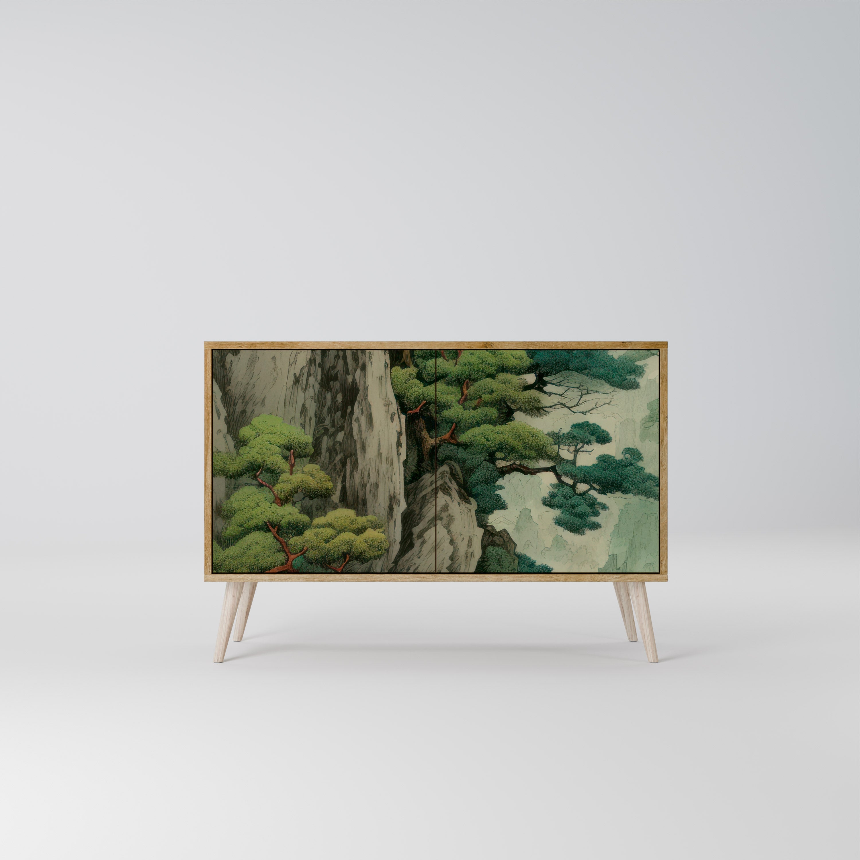 VERDURE ABYSS Sideboard mit 2 Türen in Eichenoptik