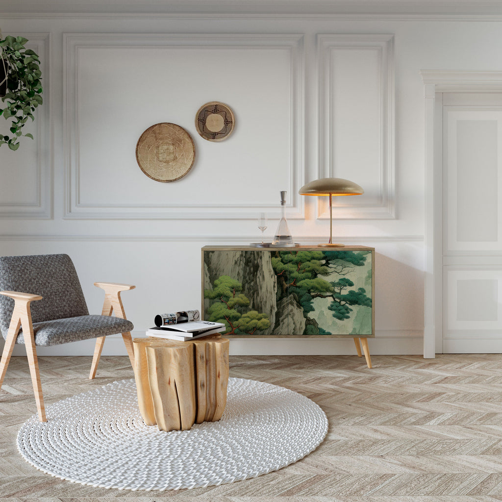VERDURE ABYSS Sideboard mit 2 Türen in Eichenoptik