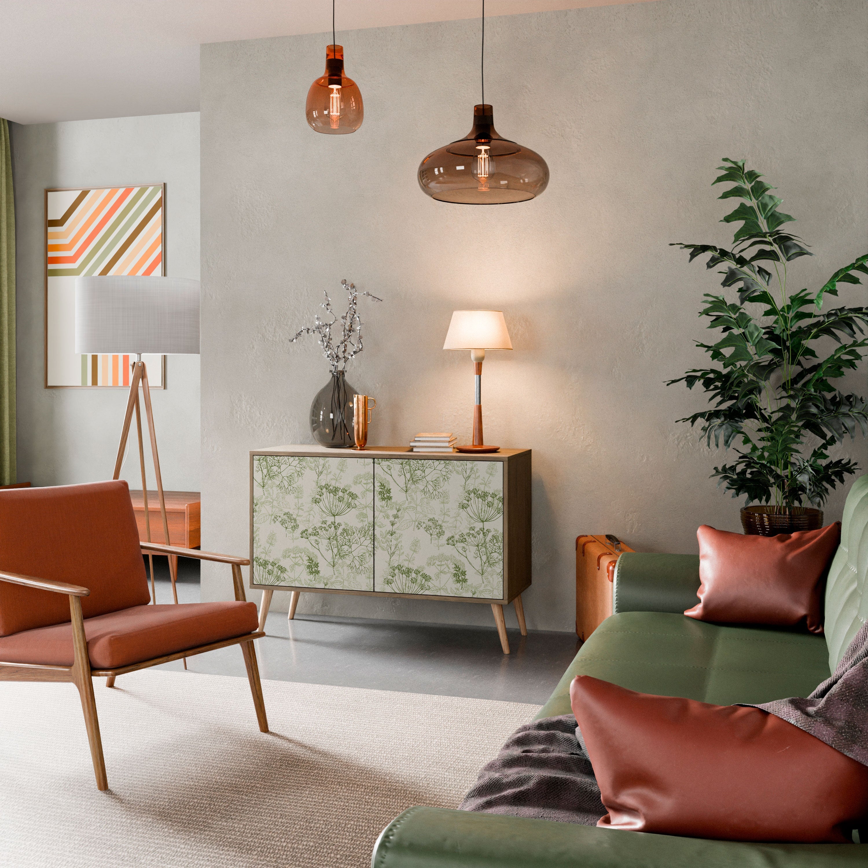 FENNEL BALDACHIN Sideboard mit 2 Türen in Eichenoptik