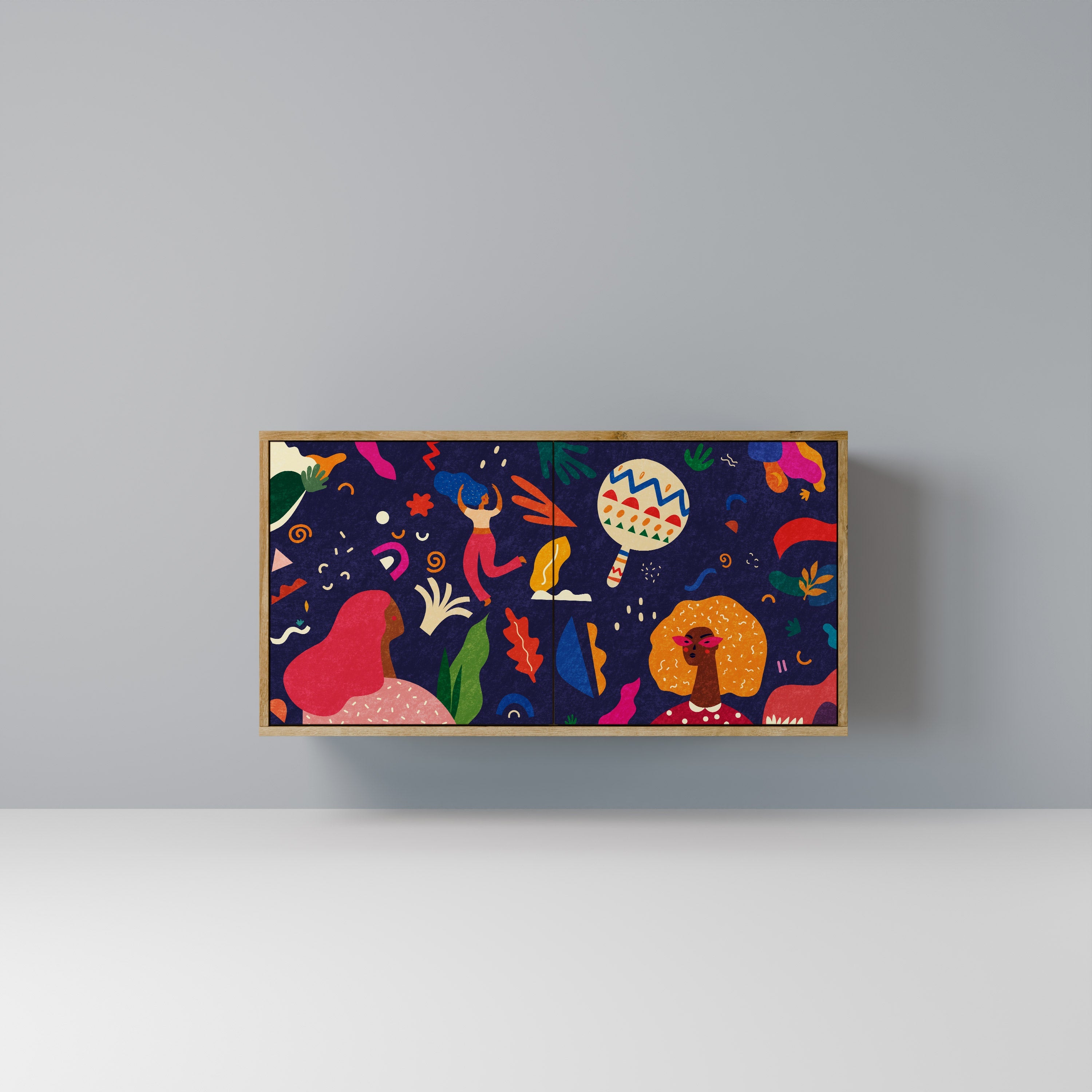 FESTIVE PLEASURES Sideboard mit 2 Türen in Eichenoptik