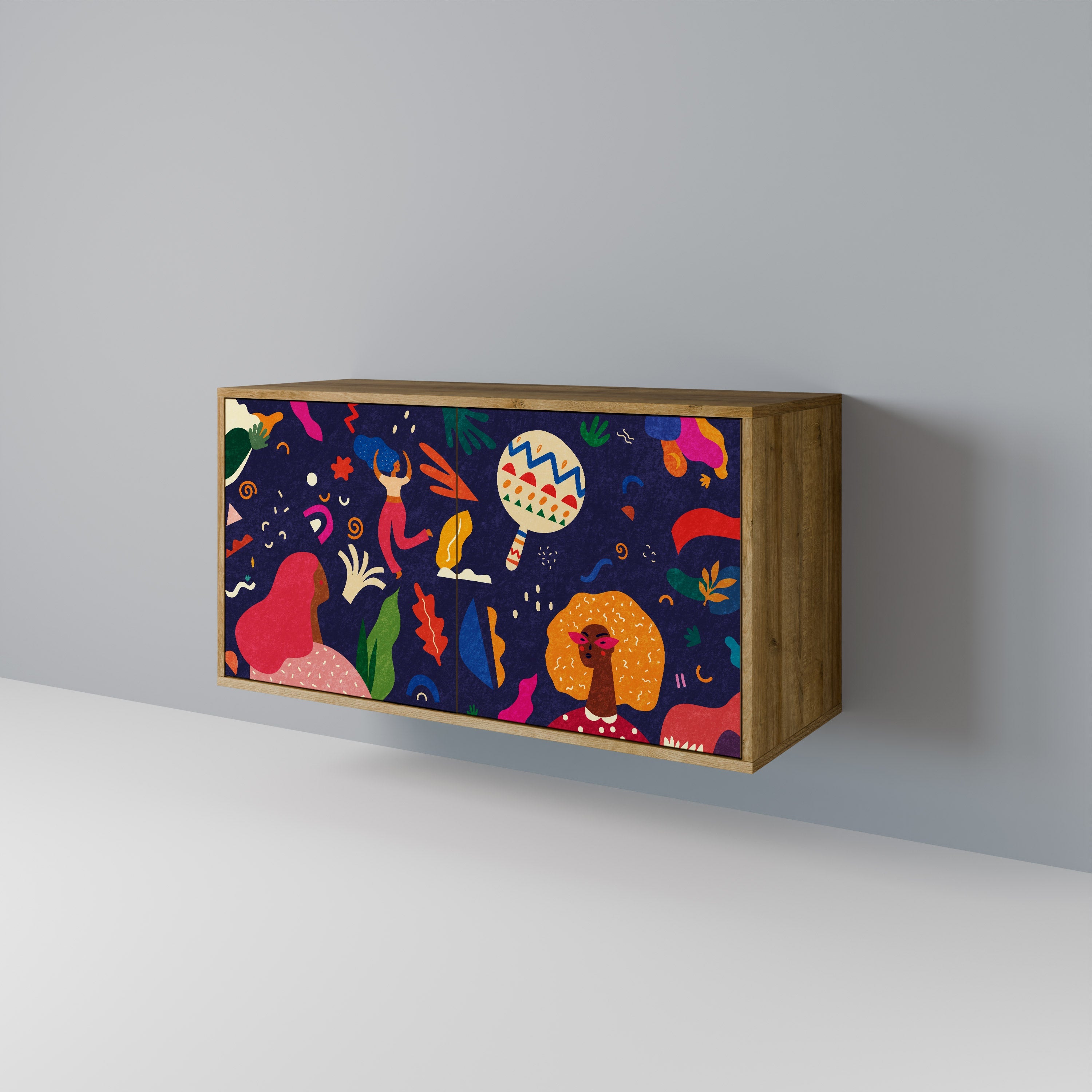 FESTIVE PLEASURES Sideboard mit 2 Türen in Eichenoptik