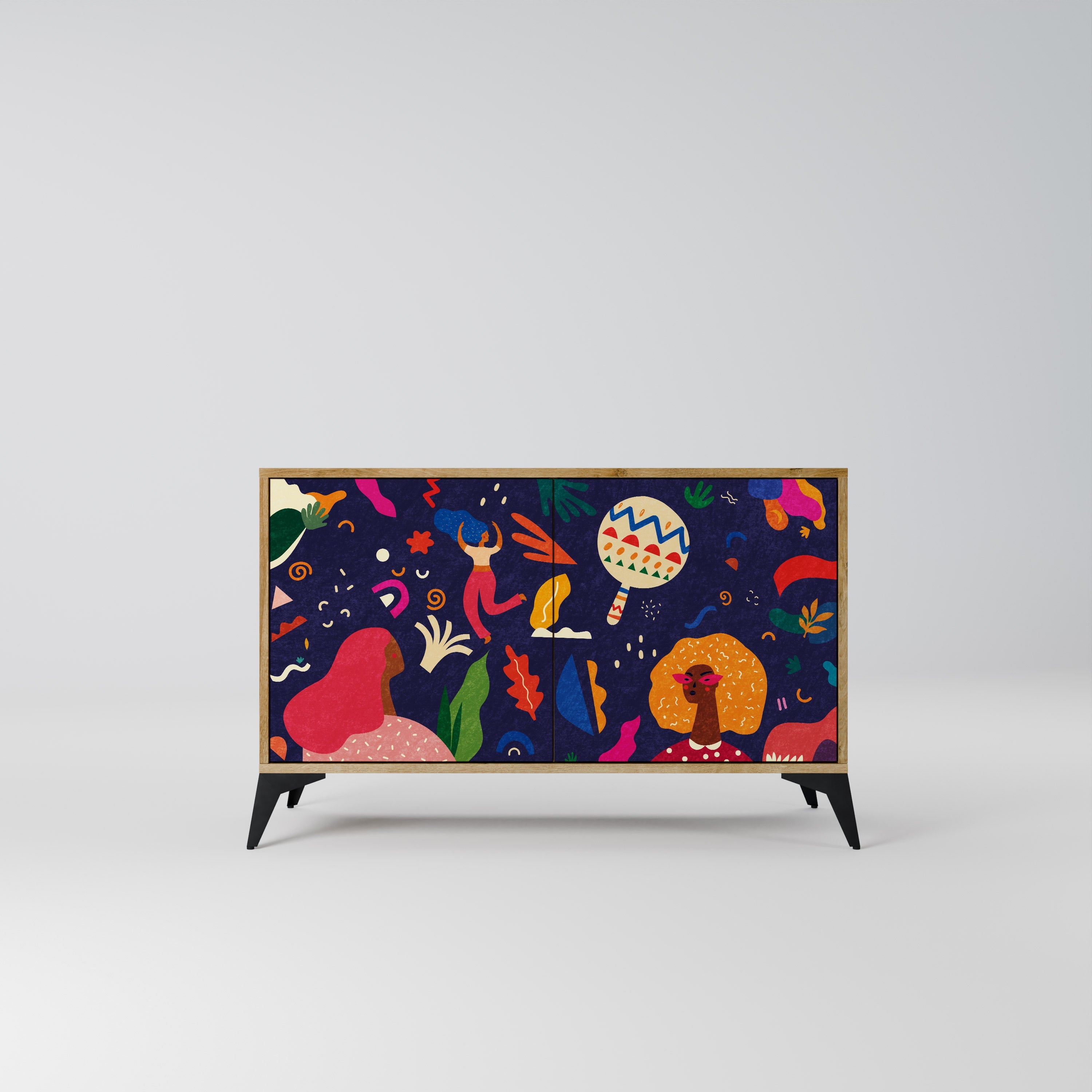 FESTIVE PLEASURES Sideboard mit 2 Türen in Eichenoptik