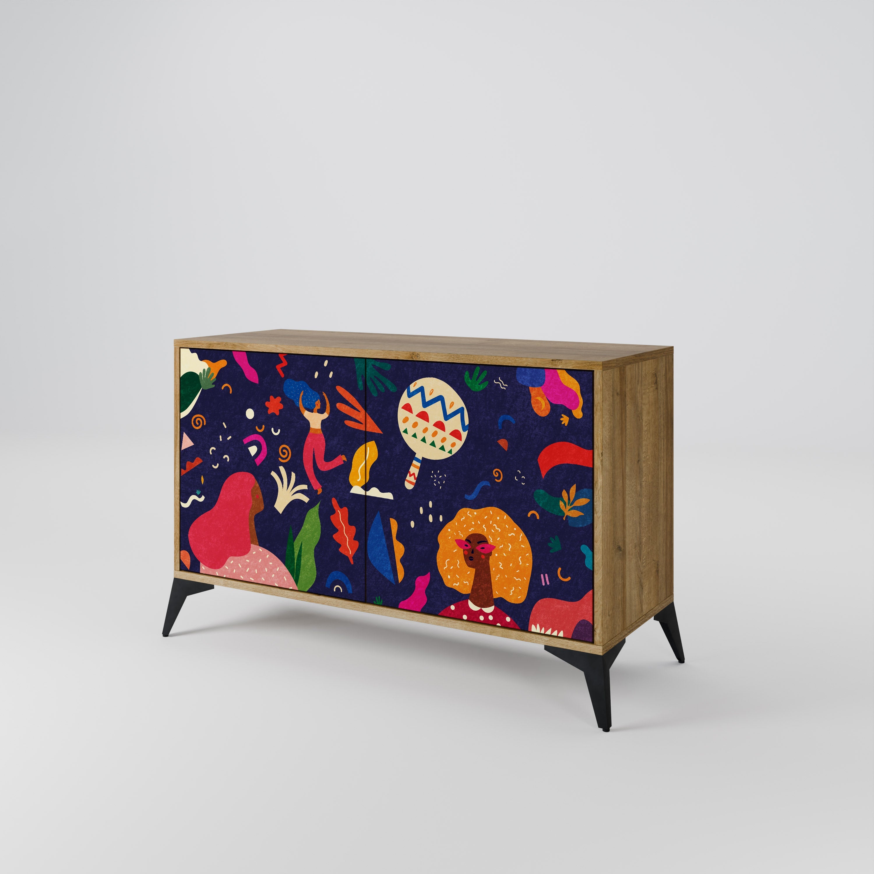 FESTIVE PLEASURES Sideboard mit 2 Türen in Eichenoptik