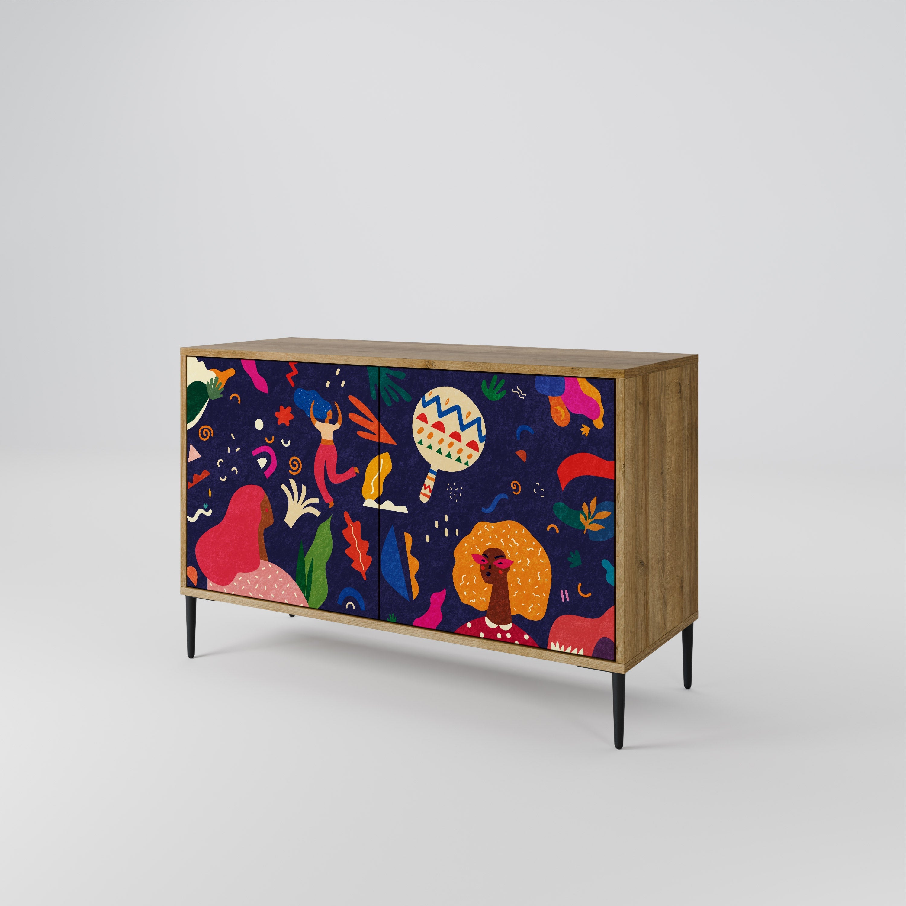 FESTIVE PLEASURES Sideboard mit 2 Türen in Eichenoptik