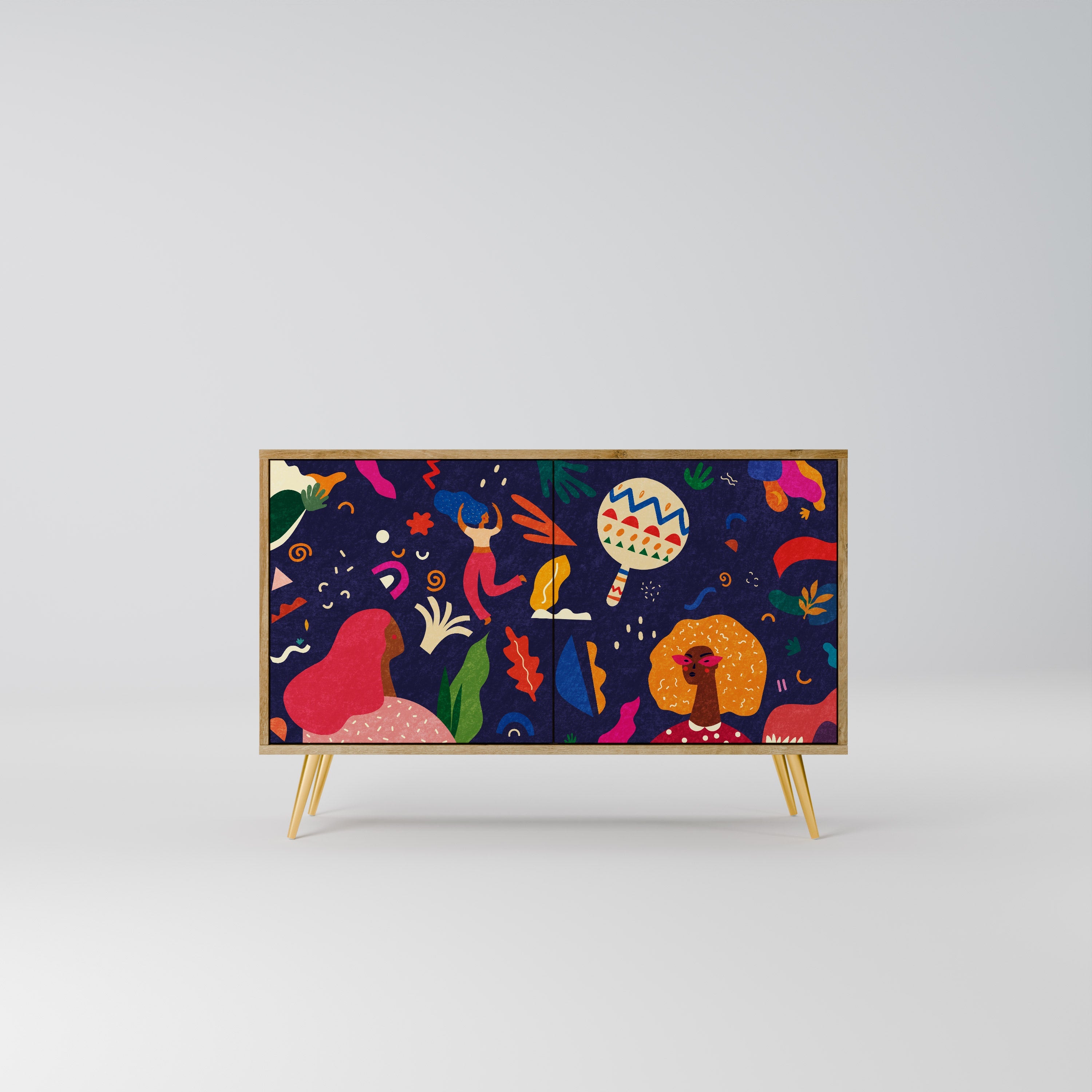 FESTIVE PLEASURES Sideboard mit 2 Türen in Eichenoptik
