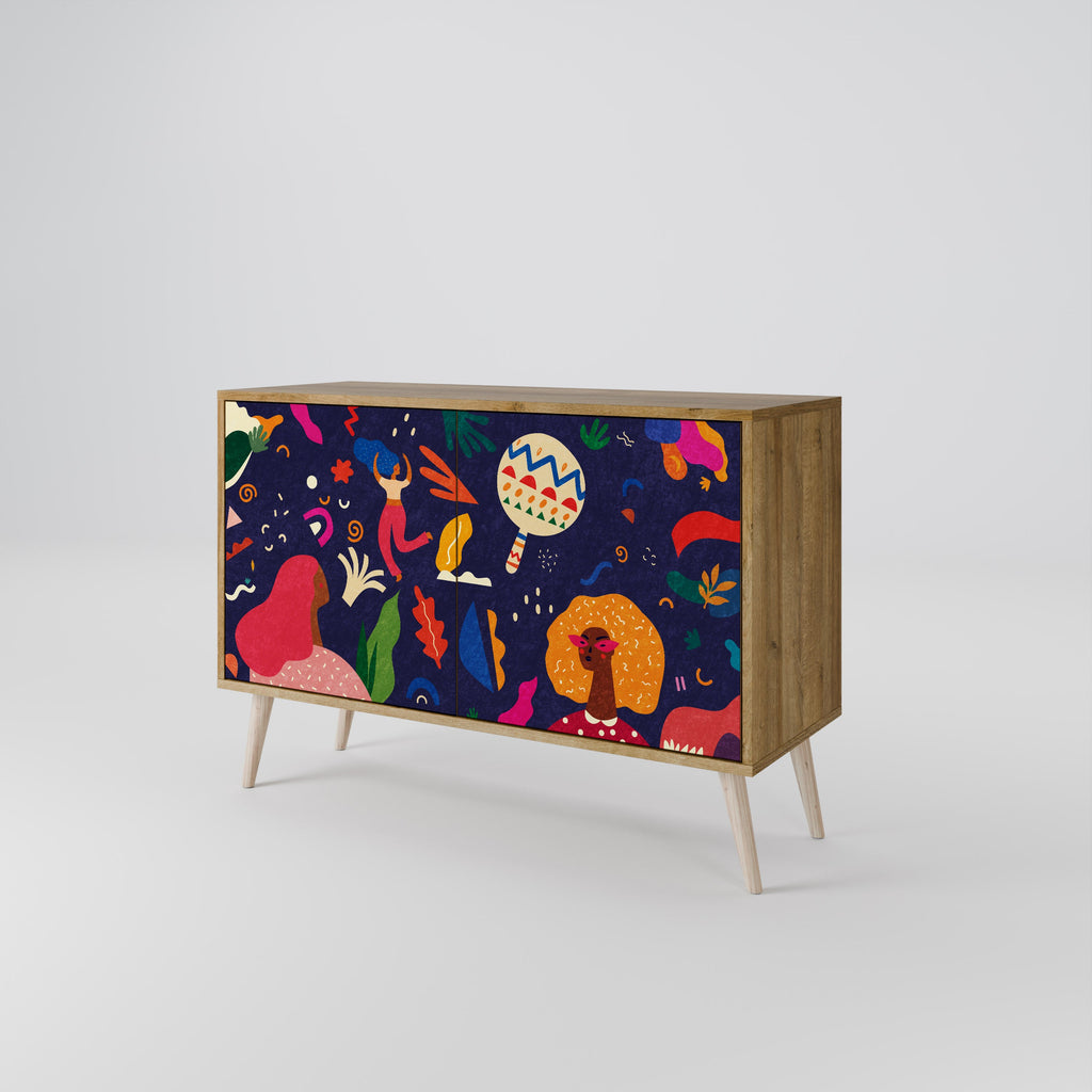 FESTIVE PLEASURES Sideboard mit 2 Türen in Eichenoptik
