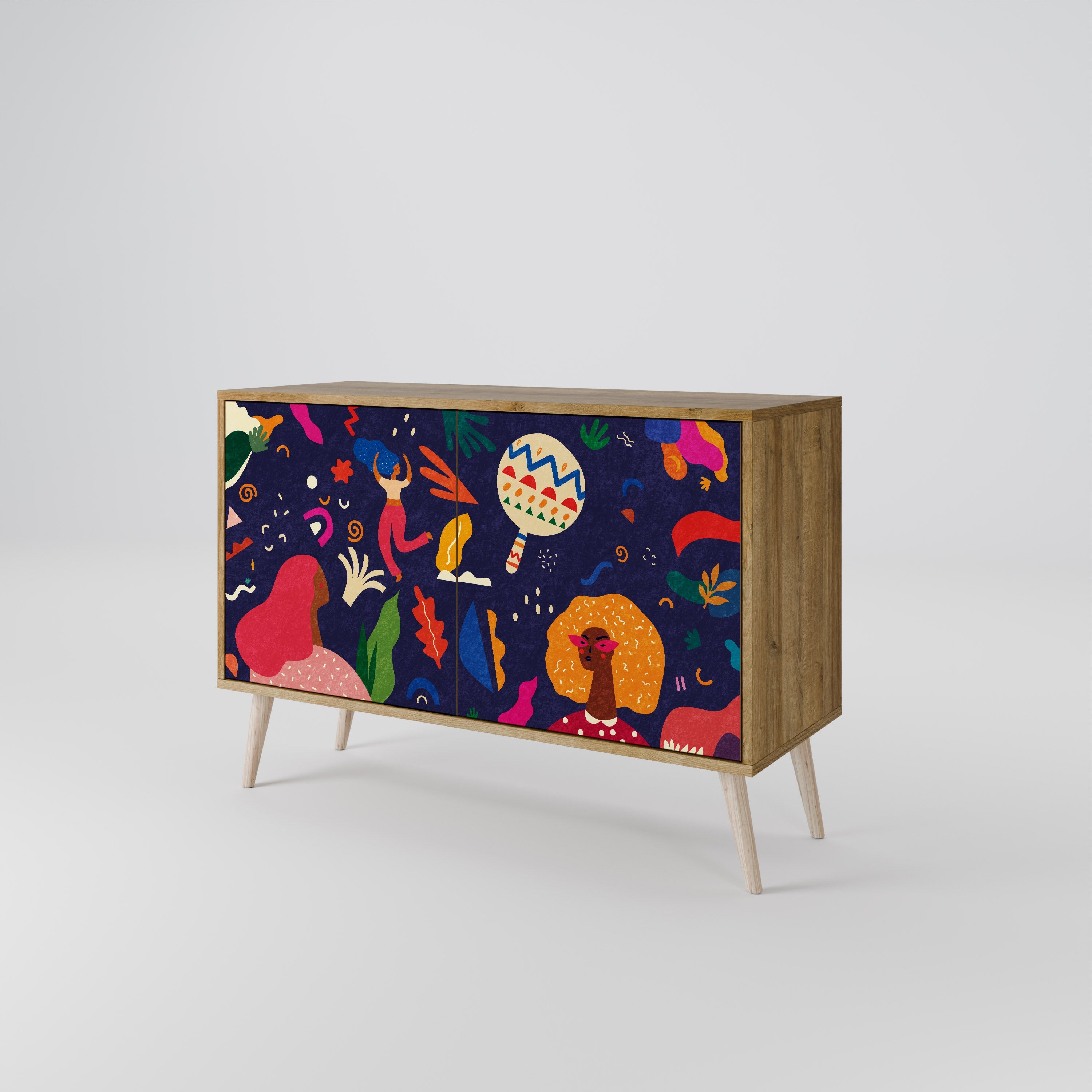FESTIVE PLEASURES Sideboard mit 2 Türen in Eichenoptik