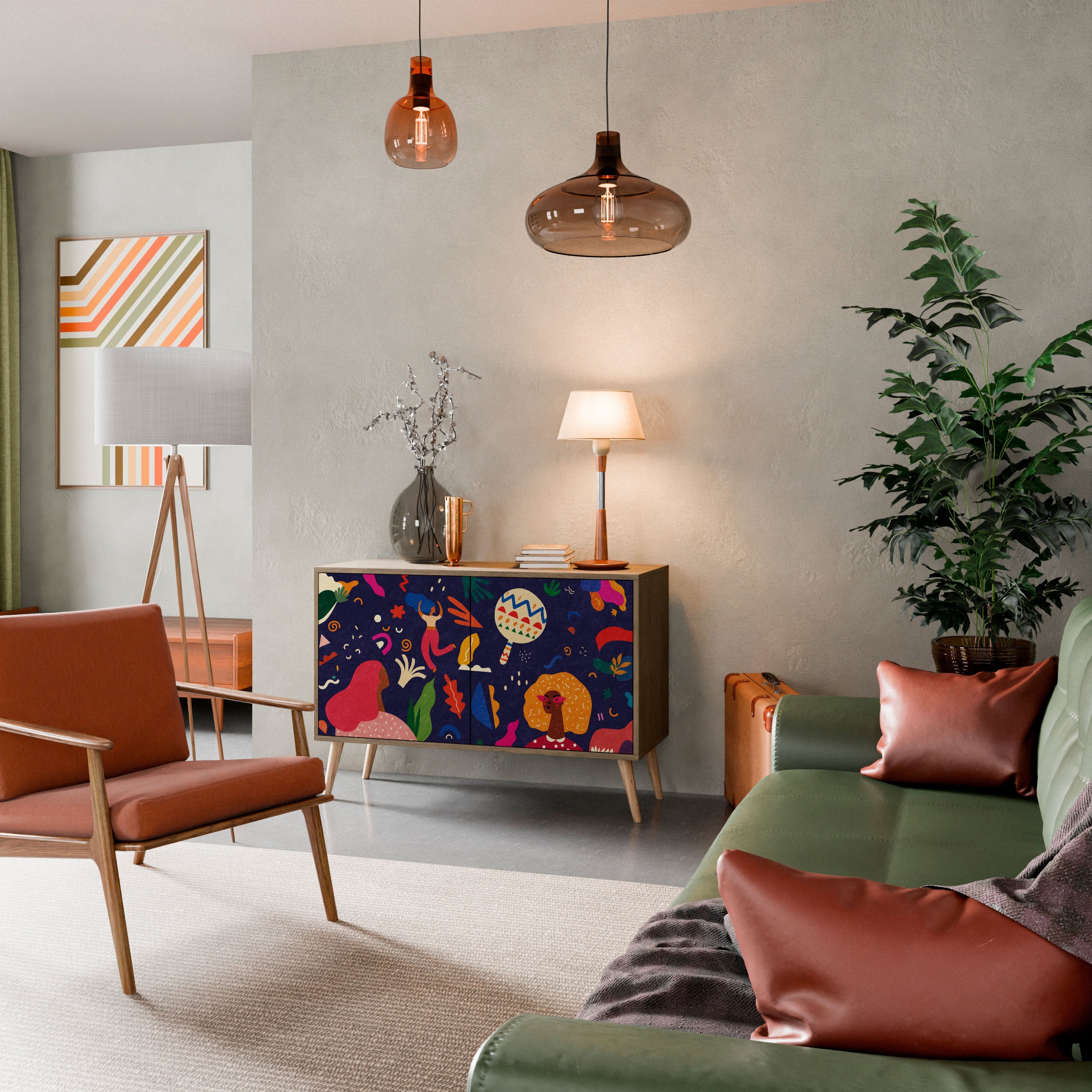 FESTIVE PLEASURES Sideboard mit 2 Türen in Eichenoptik