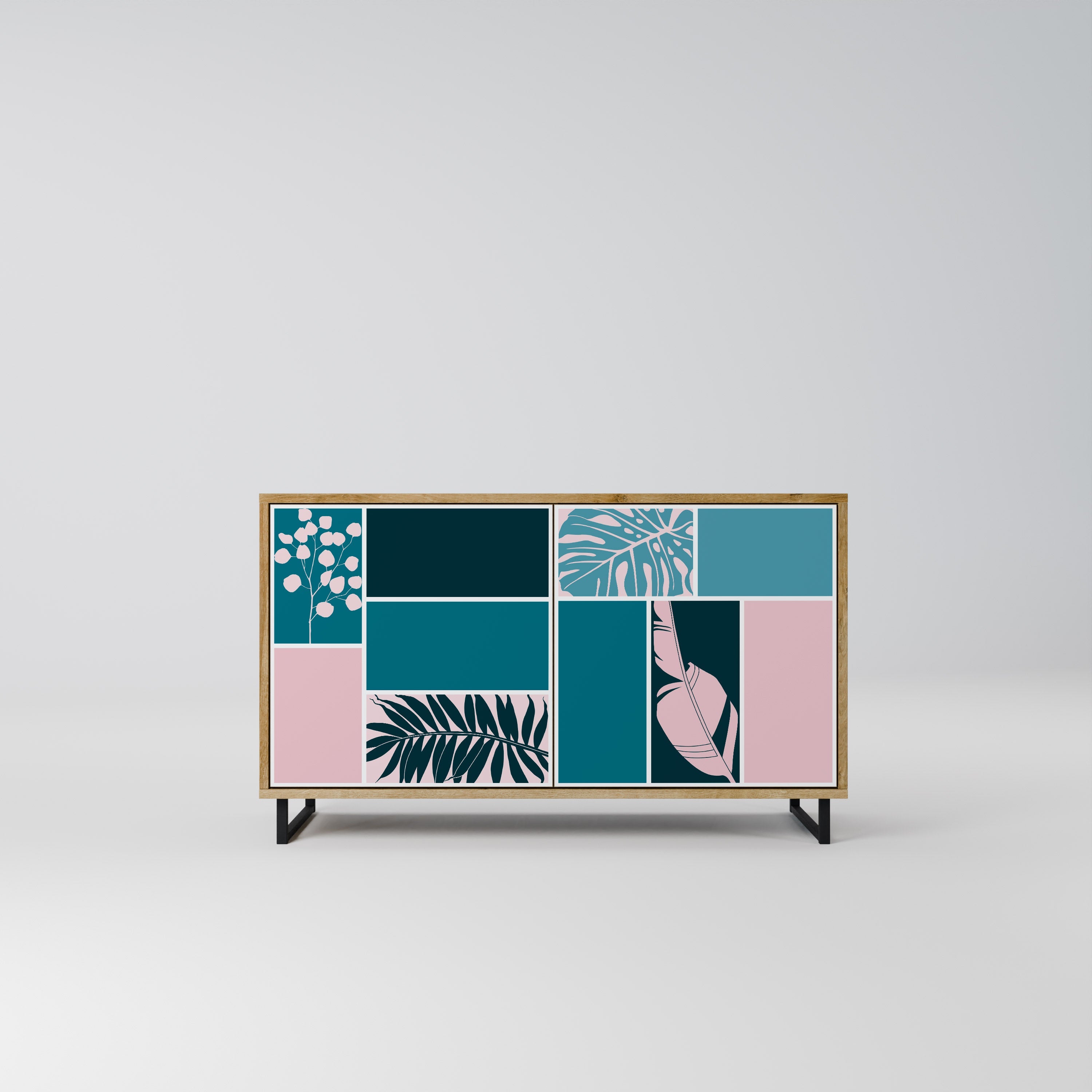 COMBINATION OF SHAPES 2-türiges Sideboard in Eichenoptik