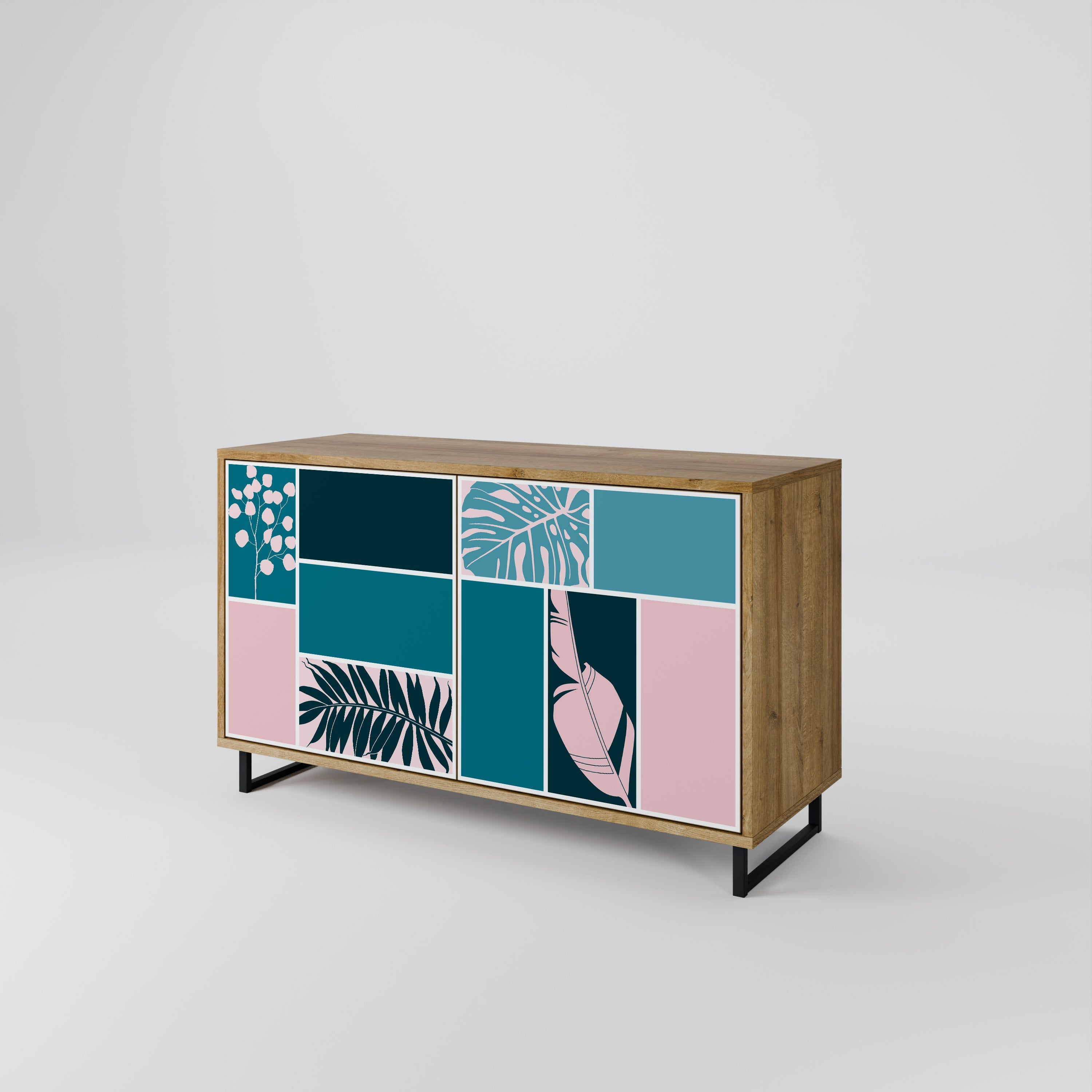 COMBINATION OF SHAPES 2-türiges Sideboard in Eichenoptik
