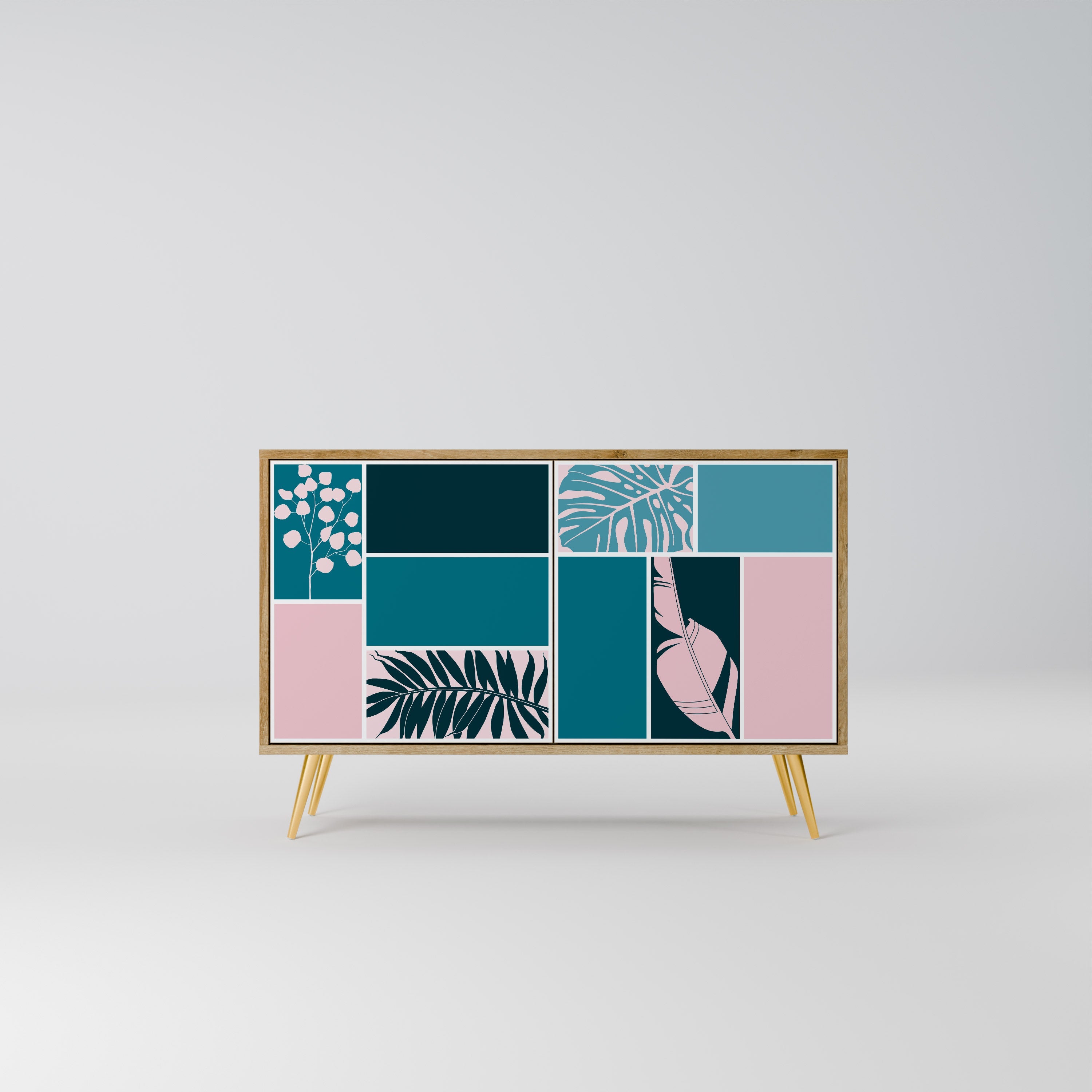 COMBINATION OF SHAPES 2-türiges Sideboard in Eichenoptik