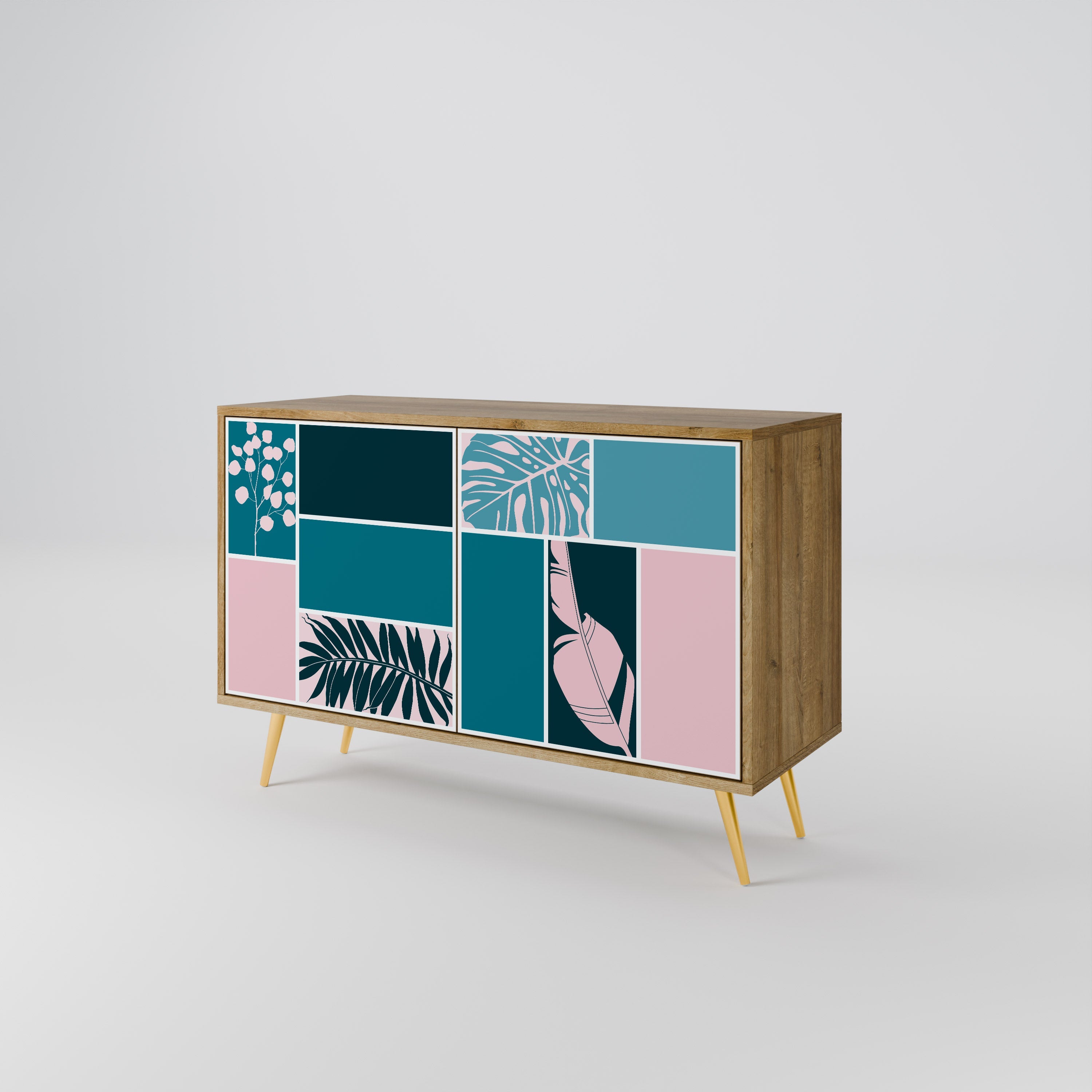 COMBINATION OF SHAPES 2-türiges Sideboard in Eichenoptik