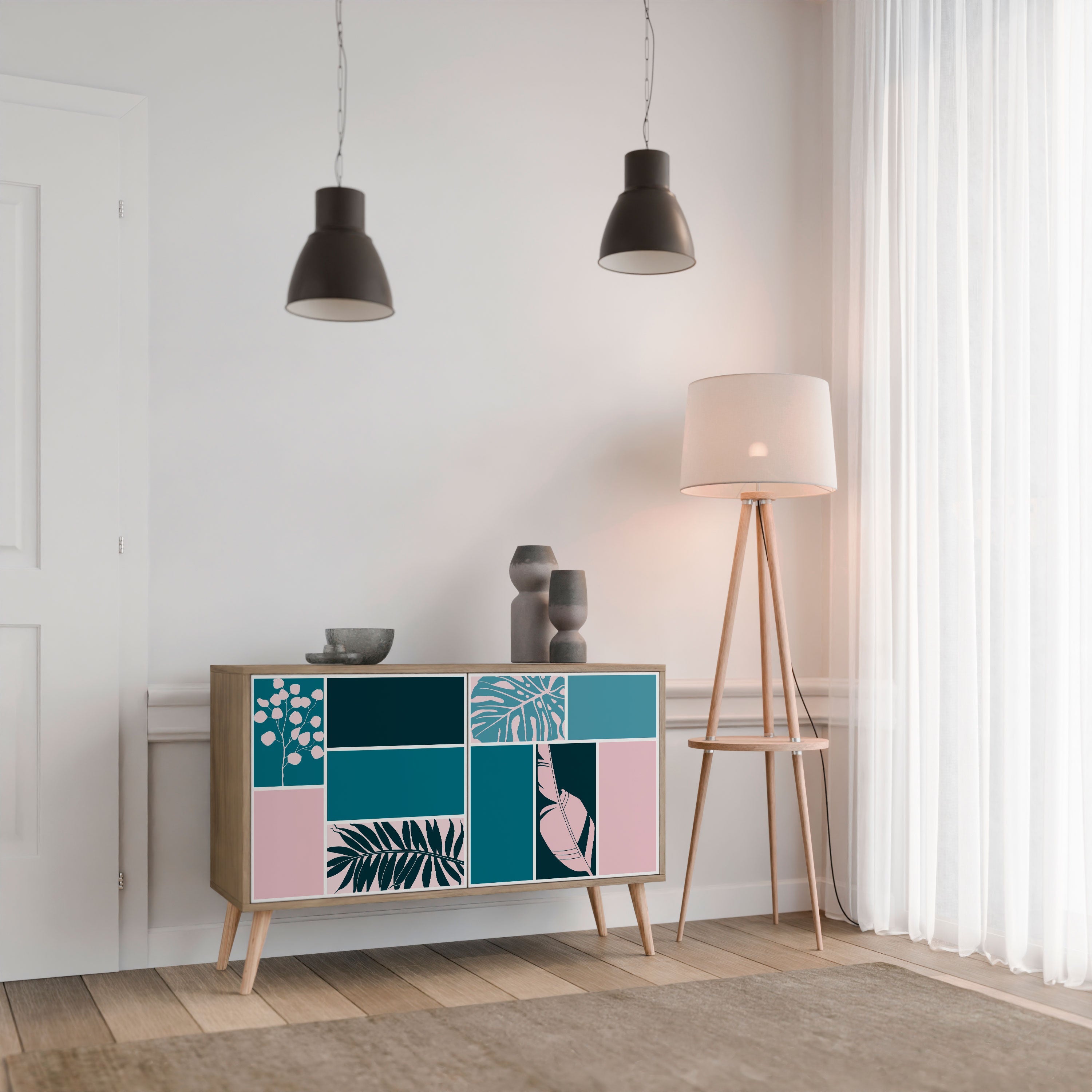 COMBINATION OF SHAPES 2-türiges Sideboard in Eichenoptik