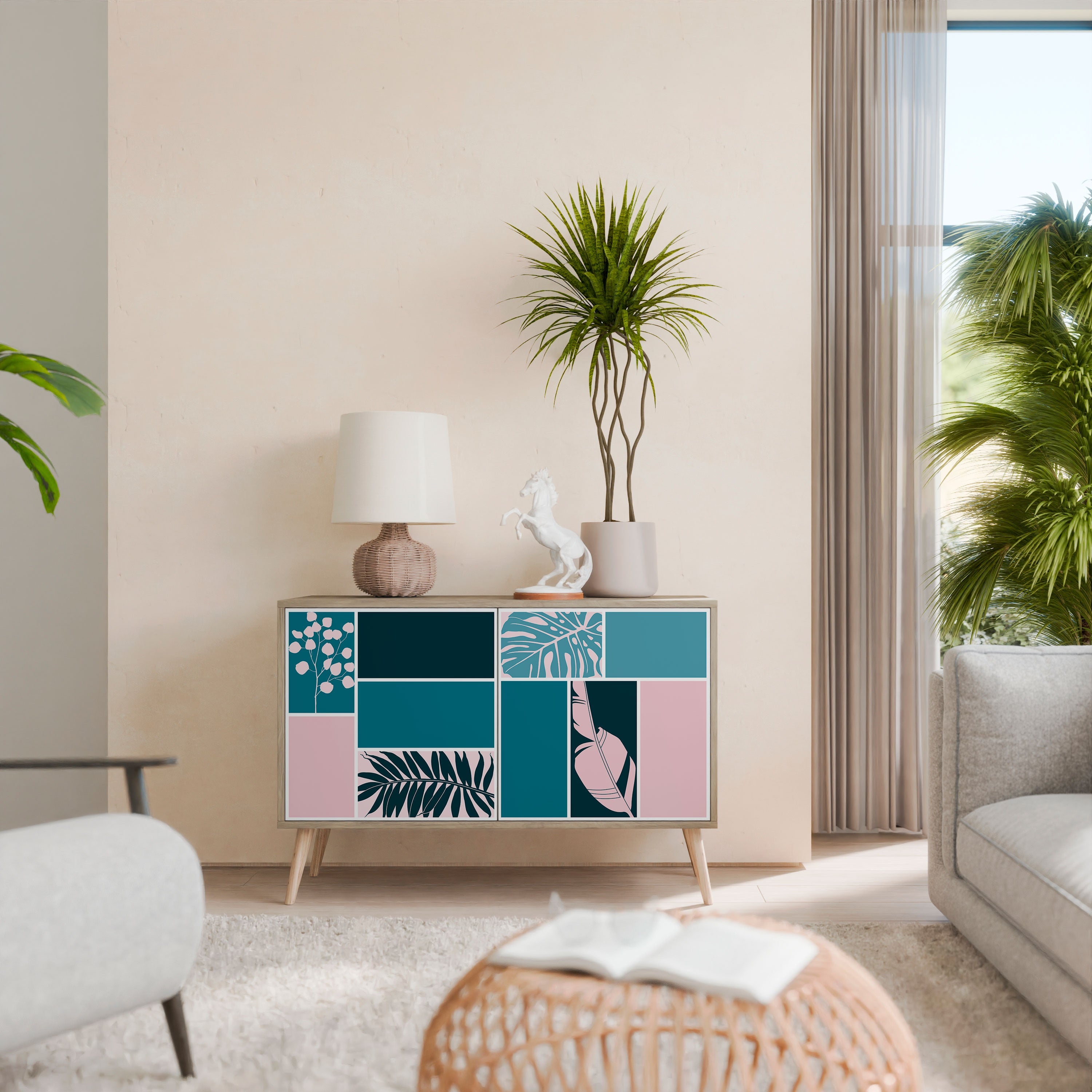 COMBINATION OF SHAPES 2-türiges Sideboard in Eichenoptik